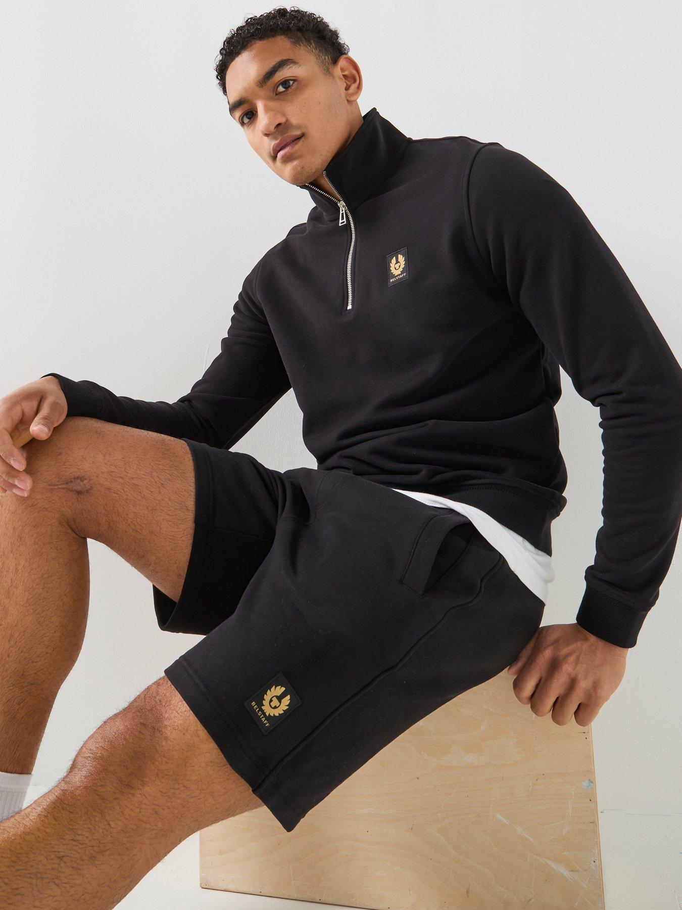 Belstaff Patch Logo Jersey Shorts - Black | Very