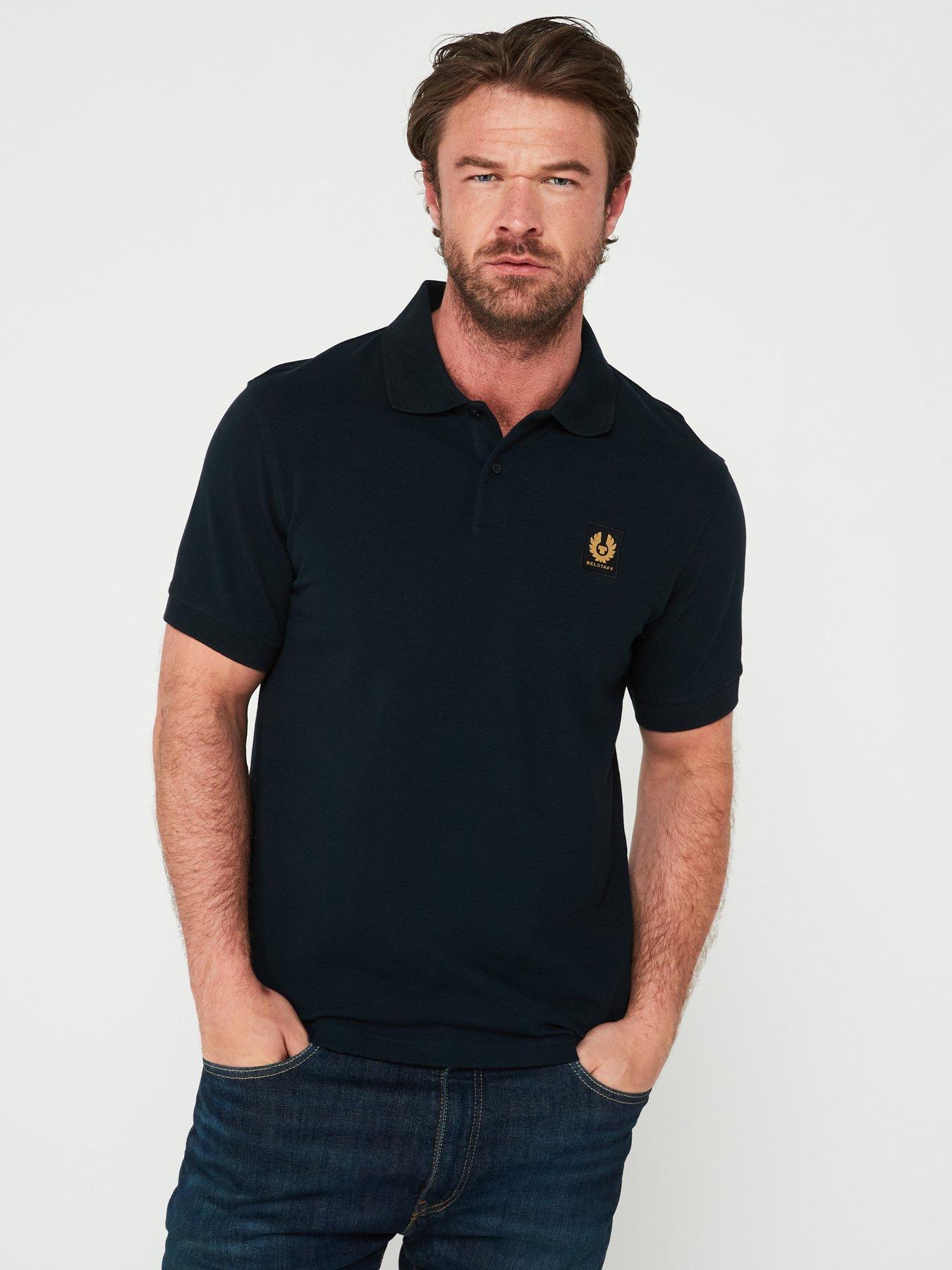 undefined Left Chest Patch Logo Regular Fit Polo Shirt - Dark Blue