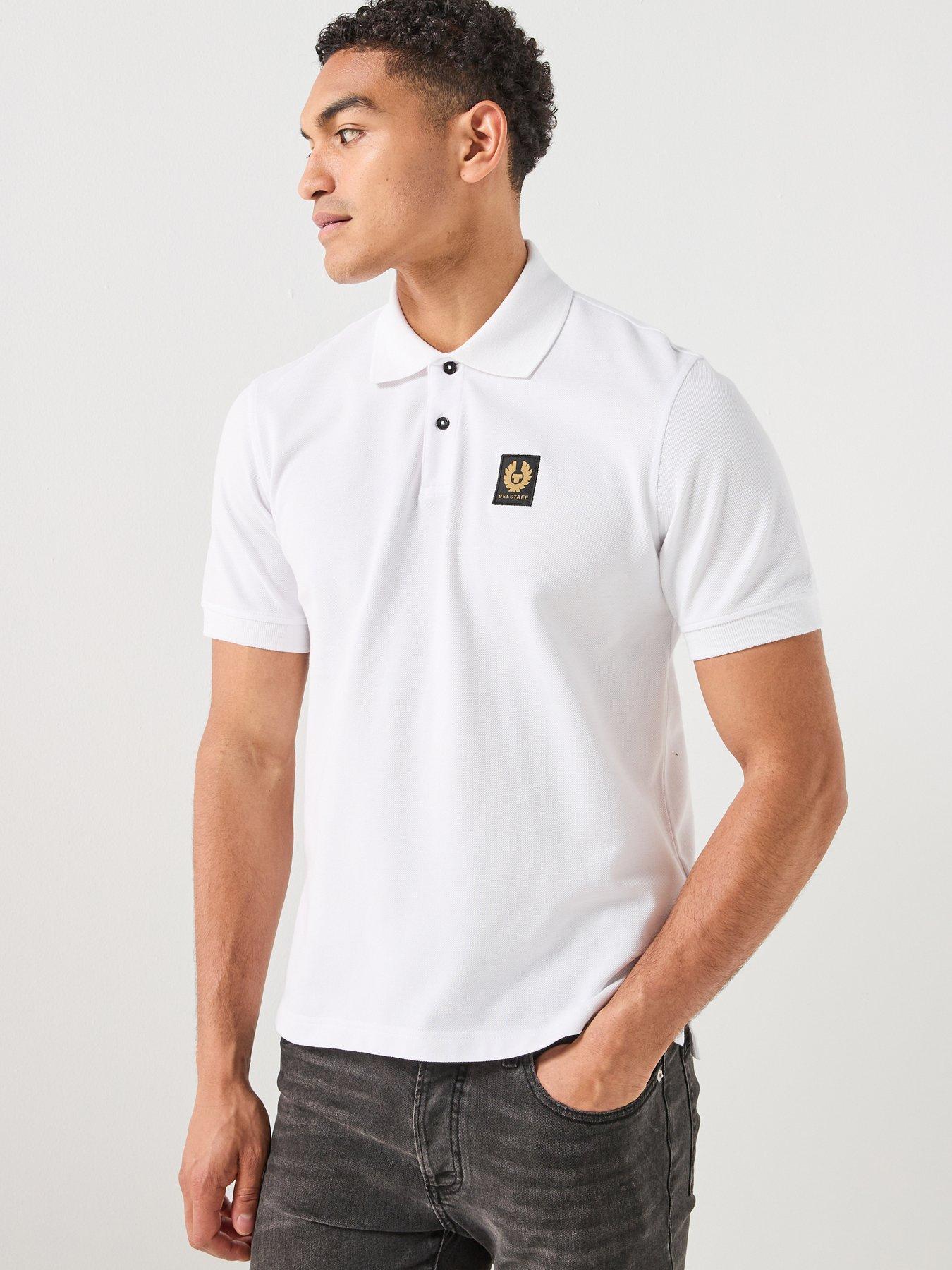 Belstaff Left Chest Patch Logo Regular Fit Polo Shirt - White