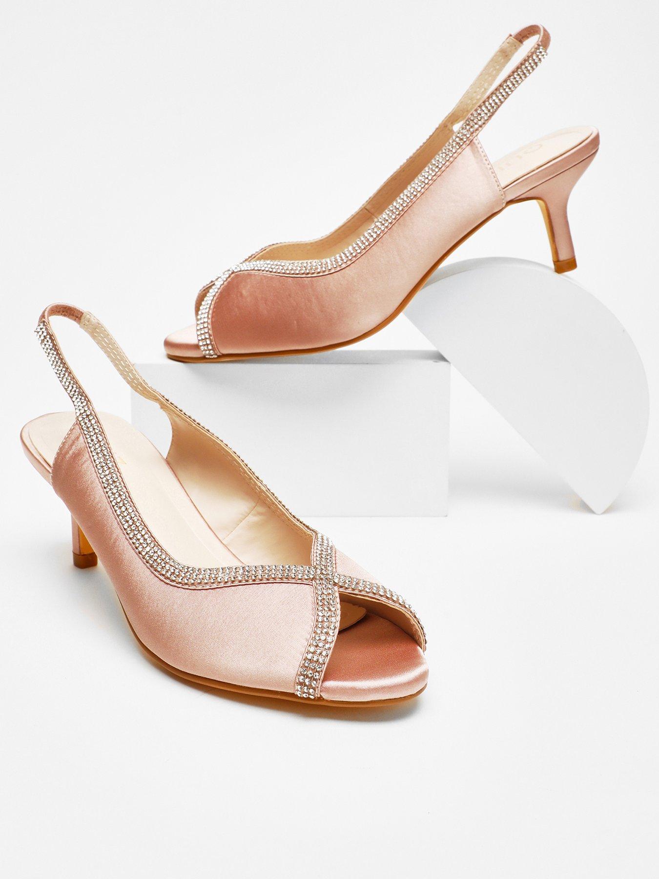 High Rose Gold Shoes Low Heel Wide Fit Rose Gold Shoes Low Heel