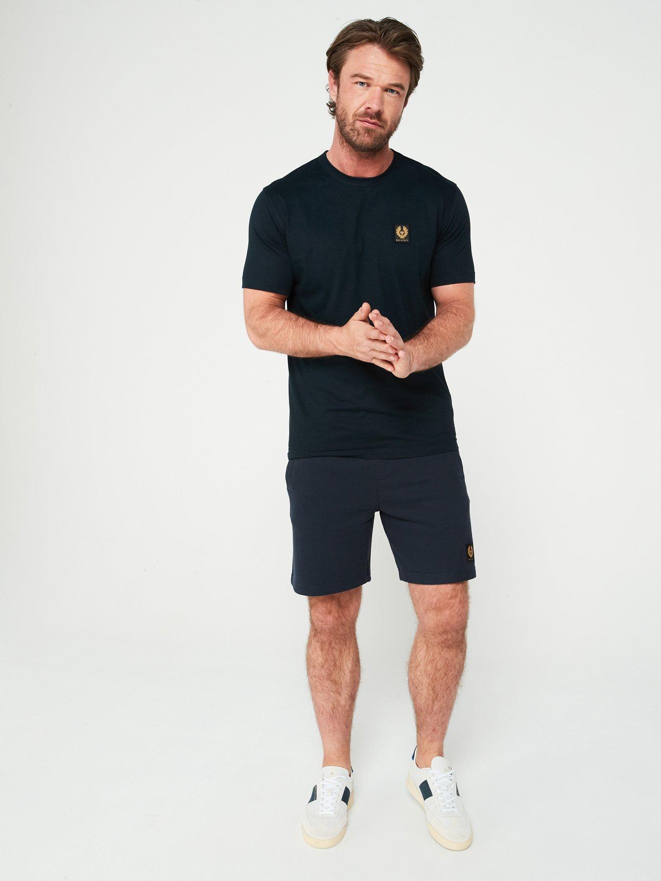 Image 3 of 5 of Belstaff Left Chest Patch Logo Regular Fit T-Shirt - Dark Blue