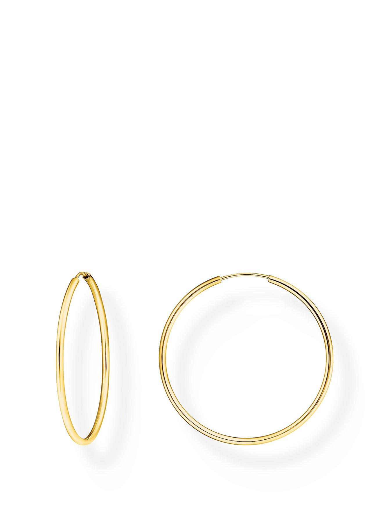 Thomas Sabo Medium hoop earrings: versatile, comfortable, silver, gold-plated