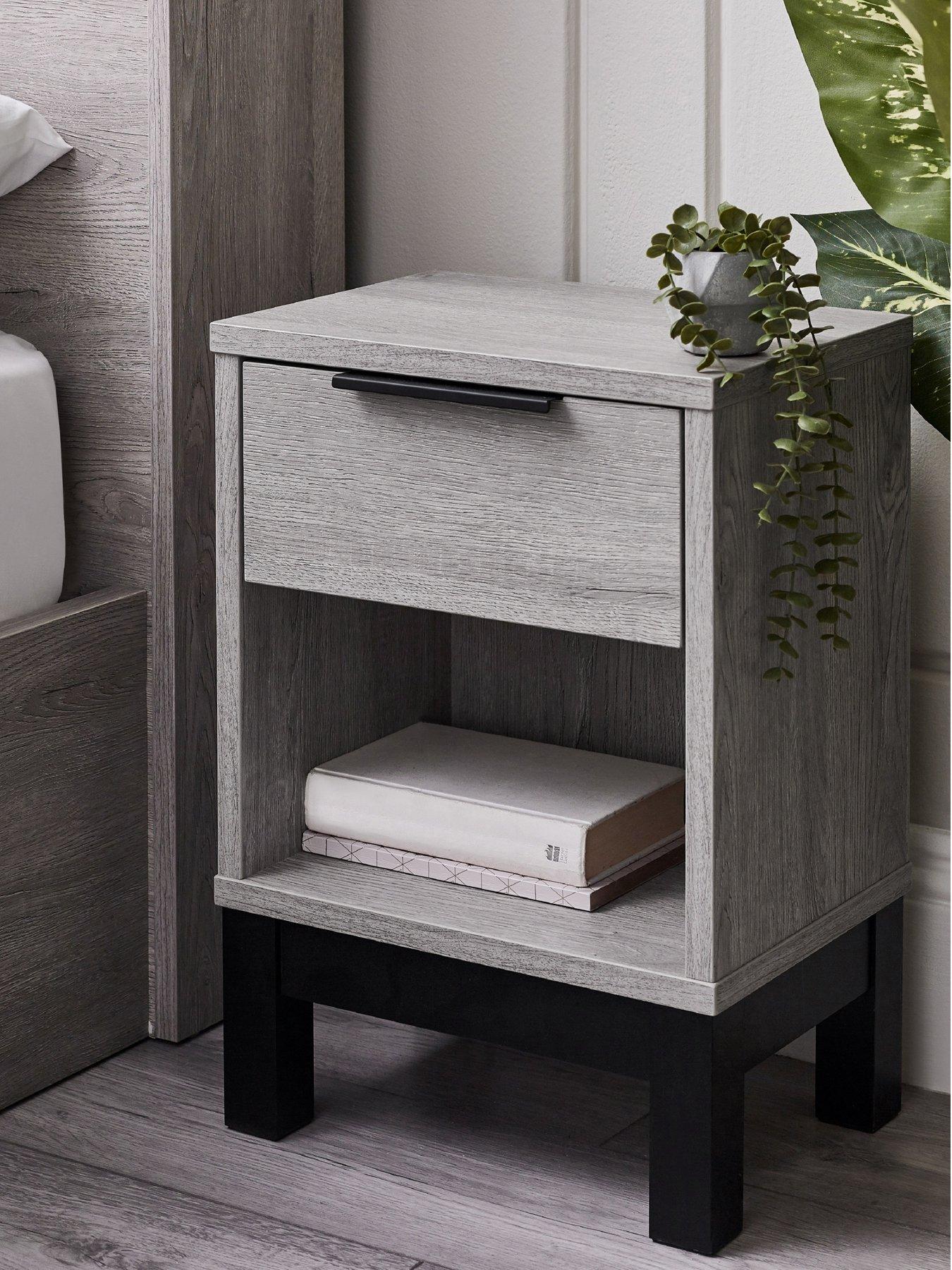Product photograph of Julian Bowen Bali 1 Drawer Bedside from very.co.uk
