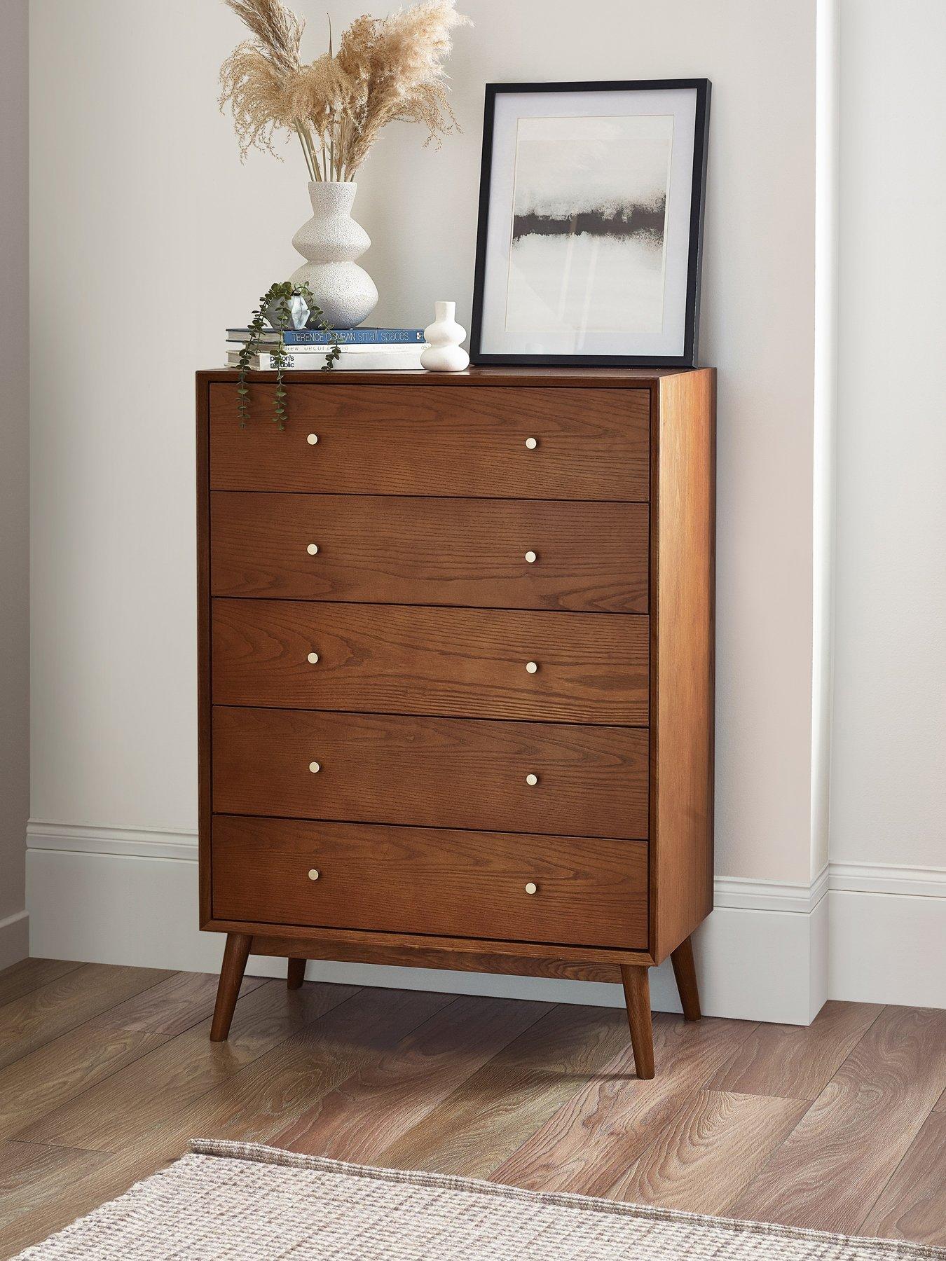 Product photograph of Julian Bowen Lowry 5 Drawer Chest from very.co.uk
