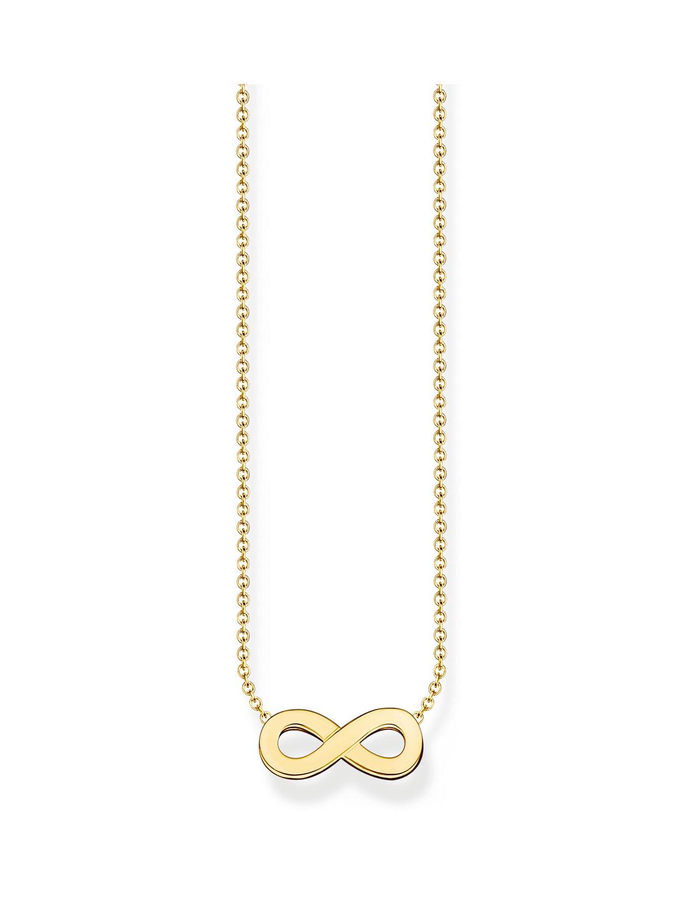 Product photograph of Thomas Sabo Infinity Pendant Delicate Expressive Silver Adjustable Length from very.co.uk