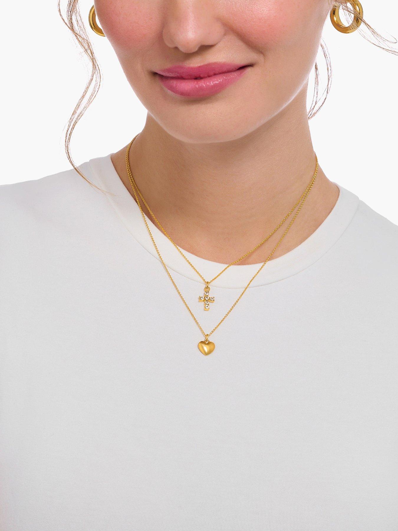 Image 2 of 2 of Thomas Sabo Cross pendant necklace: trendy, timeless,&nbsp;silver, 18k gold plating