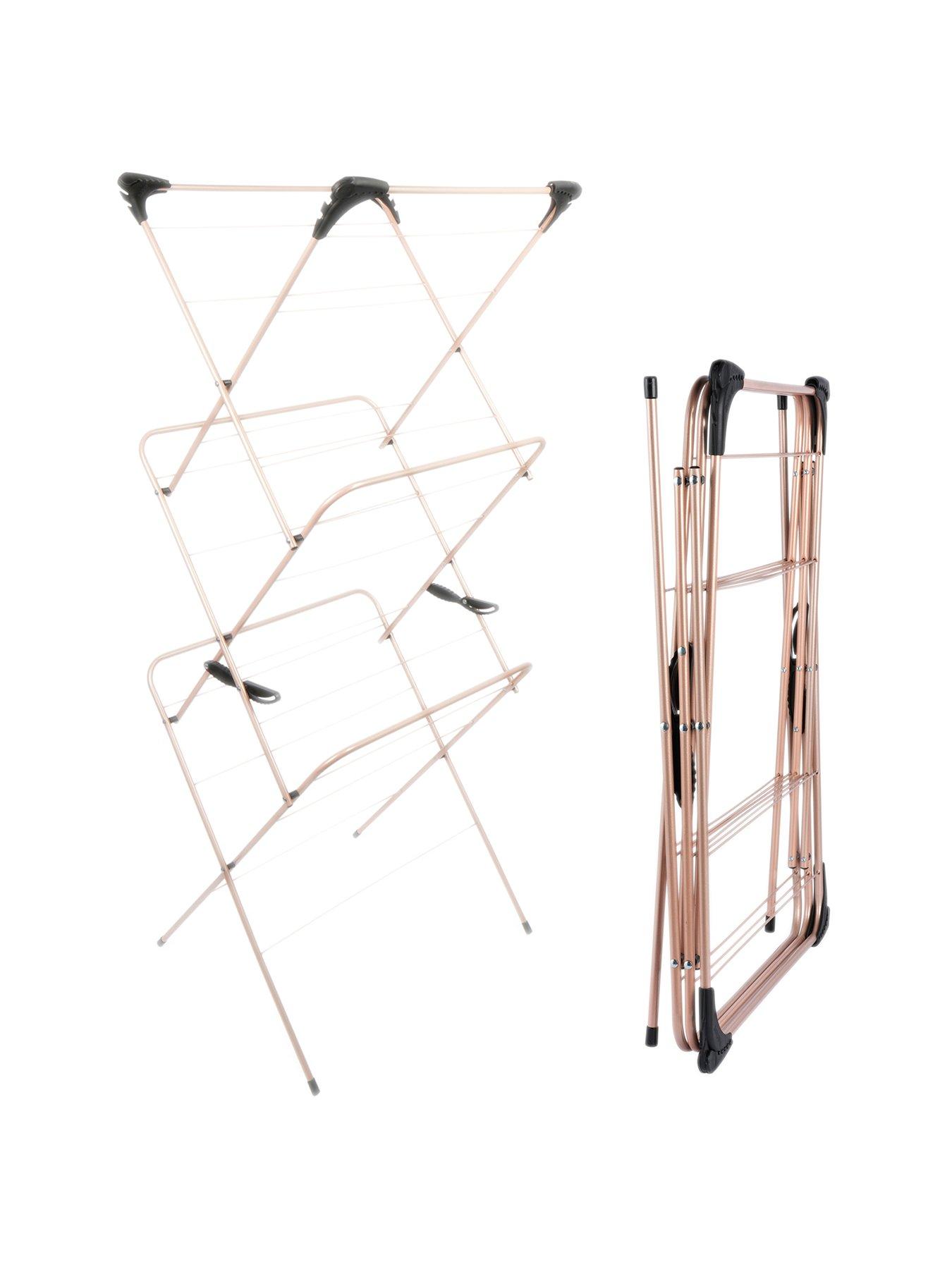 Product photograph of Beldray 3 Tier Clothes Airer - Rose Gold from very.co.uk