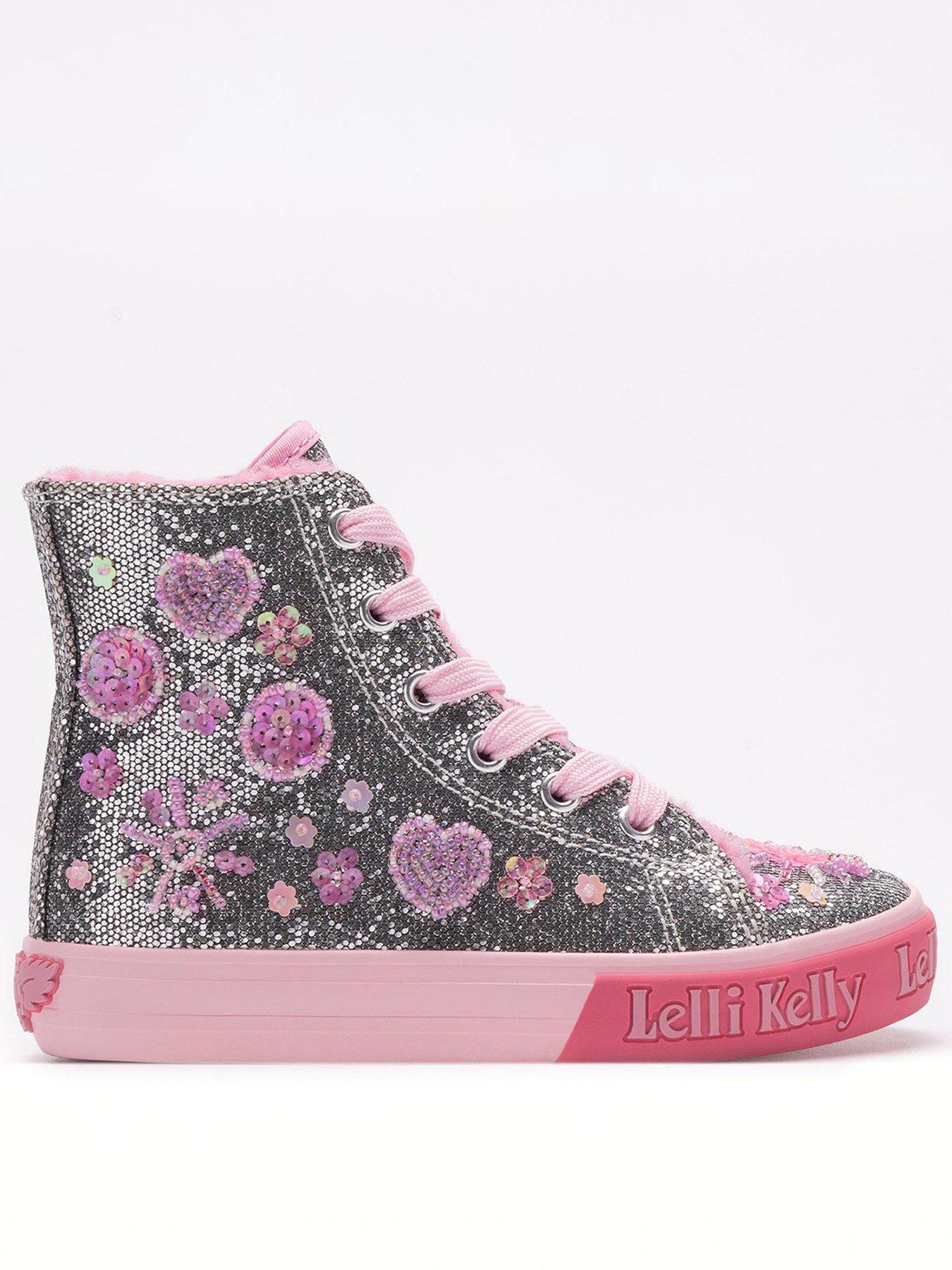 undefined Dafne M. Embellished Faux Fur Lined High Top - Silver
