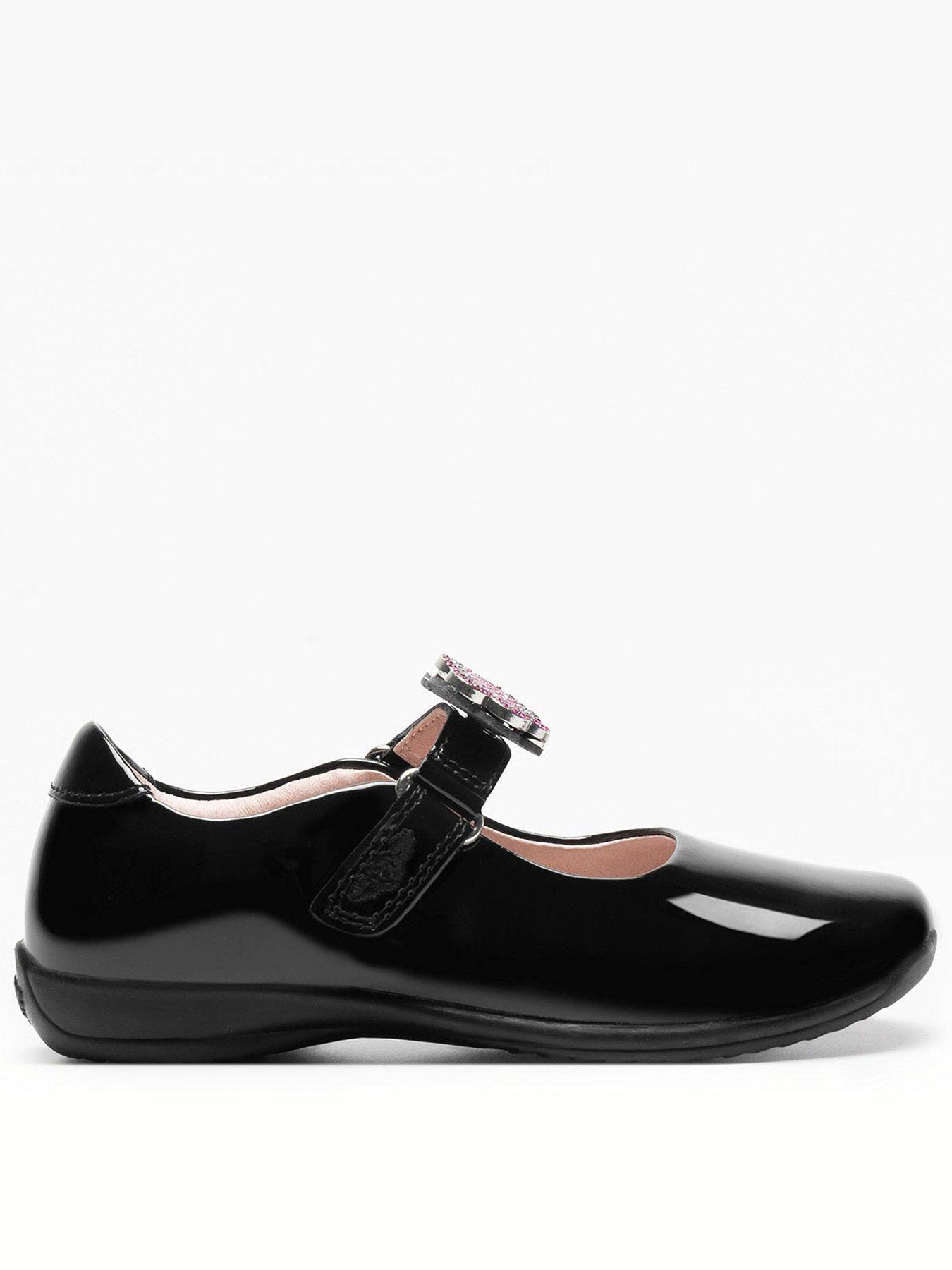Lelli Kelly Luna Butterfly Interchangeable Strap Mary Jane School Shoe - Black