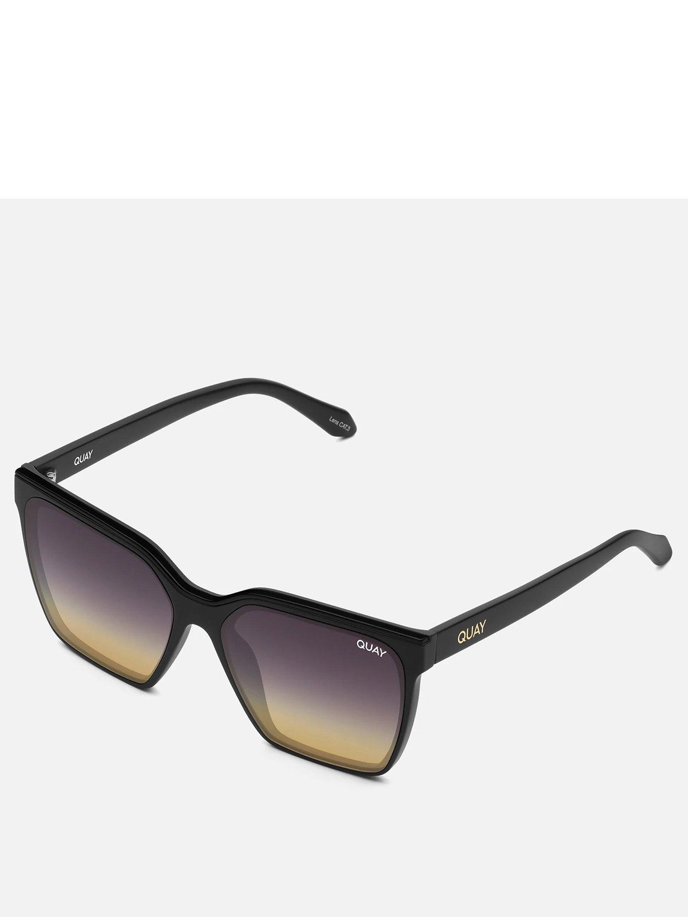 undefined Level Up Oversized Metal Trim Frame Sunglasses - Black
