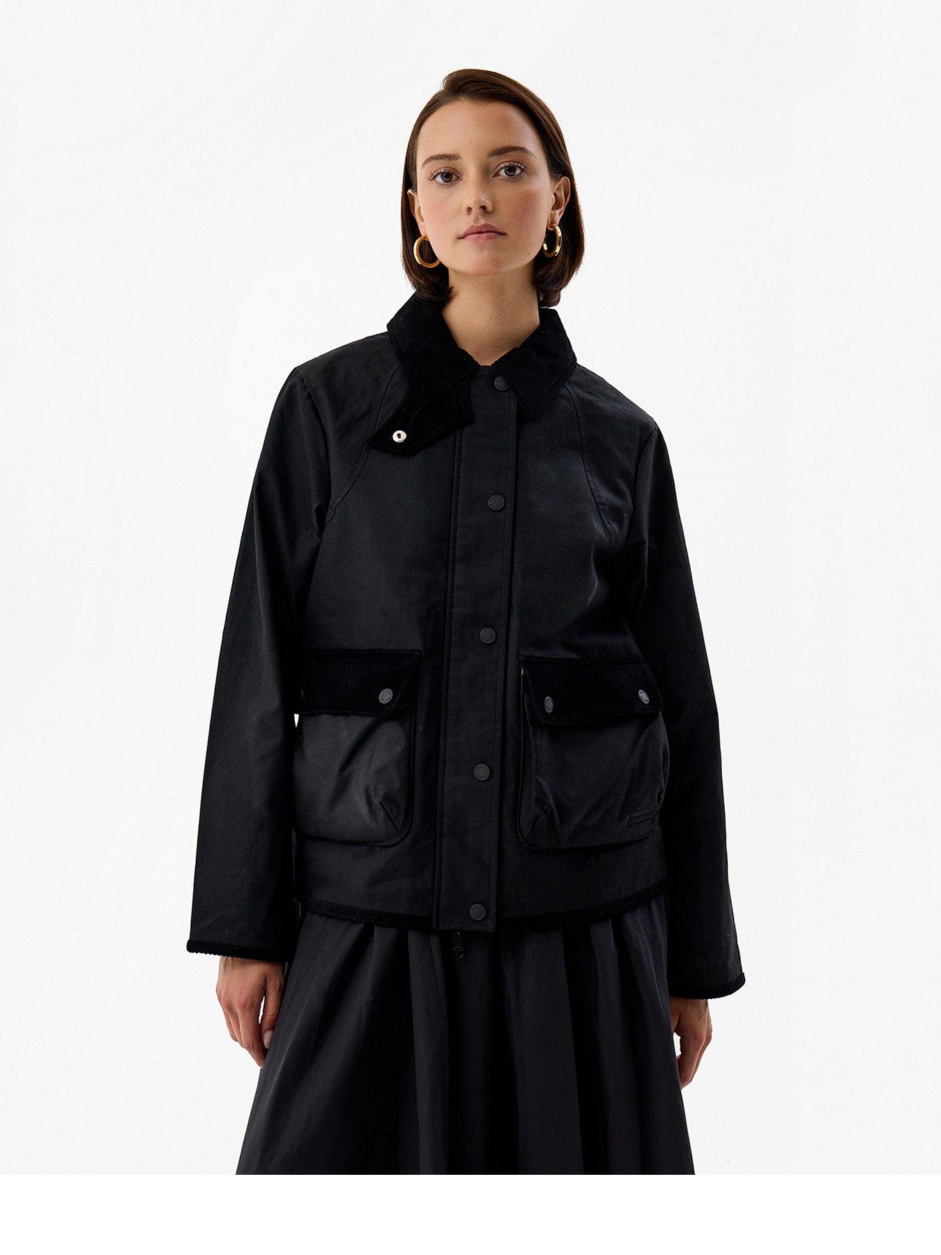undefined Marsha Wax Jacket - Black