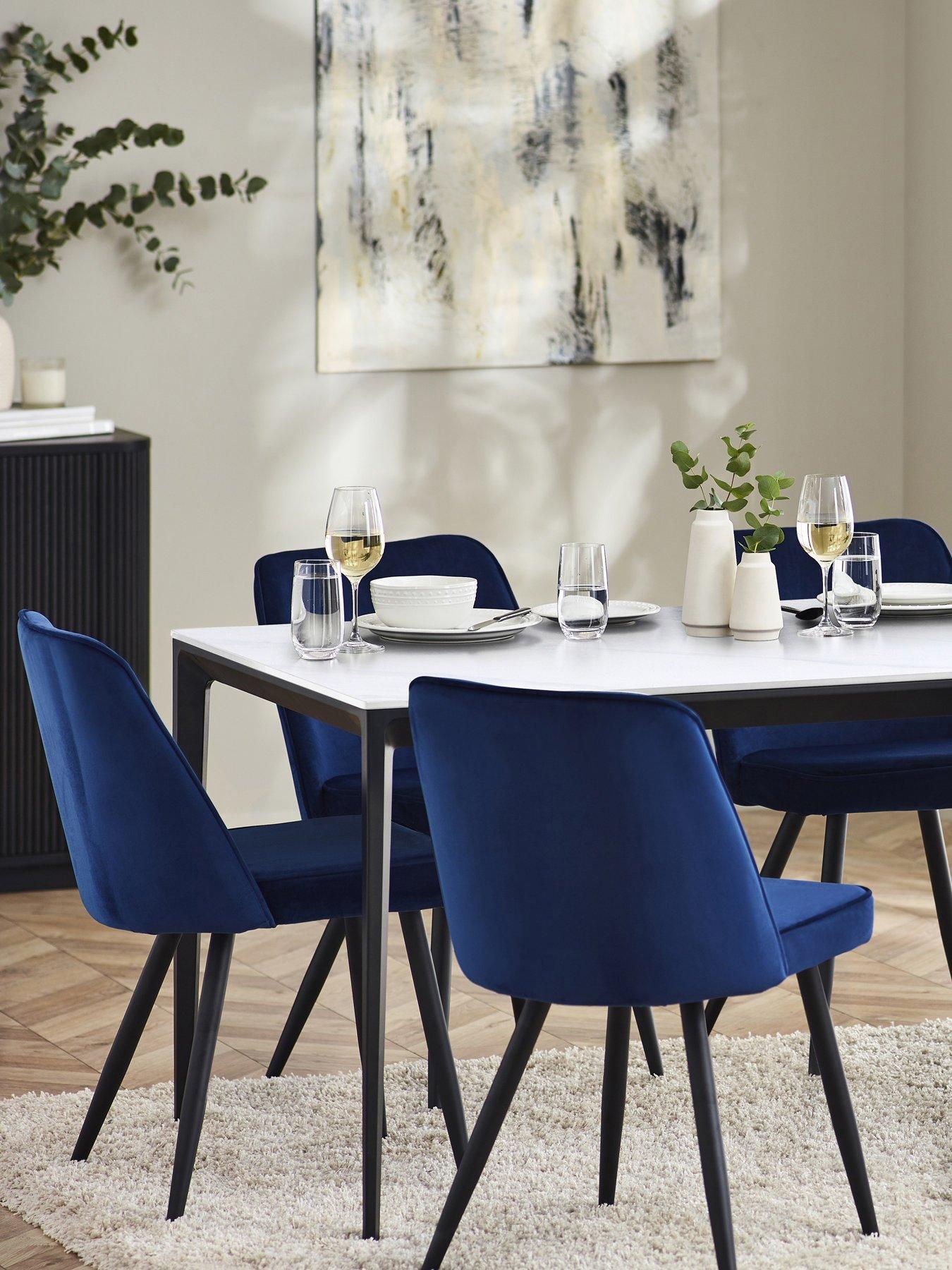 Julian Bowen Miami Rectangular Stone Top Dining Table