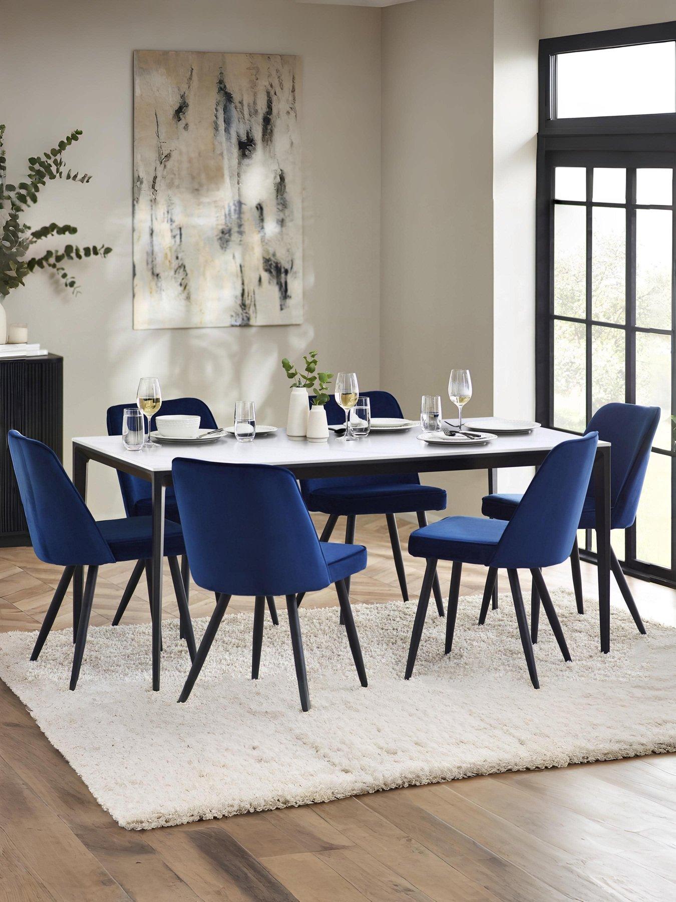 Julian Bowen Miami Rectangular Stone Top Dining Table