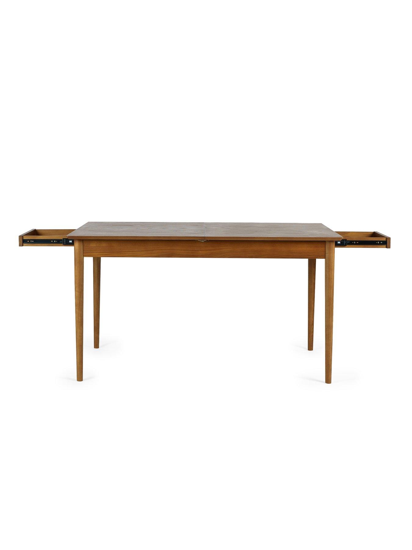 Image 4 of 7 of Julian Bowen Lowry Extending Dining Table With 2 Drawers
