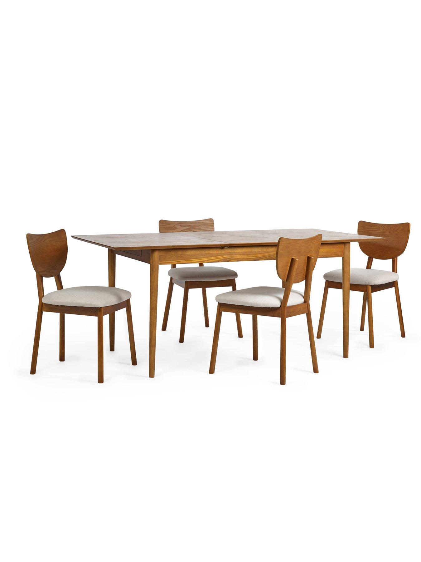 Image 5 of 7 of Julian Bowen Lowry Extending Dining Table With 2 Drawers