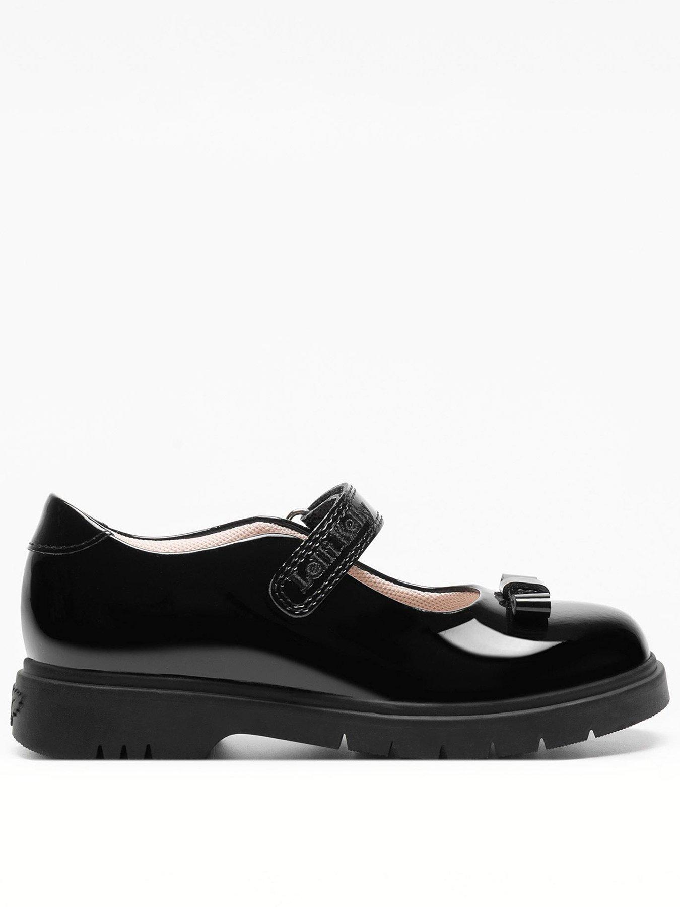 Image 1 of 3 of Lelli Kelly Jolie Bow Chunky Sole Mary Jane School Shoe - Black
