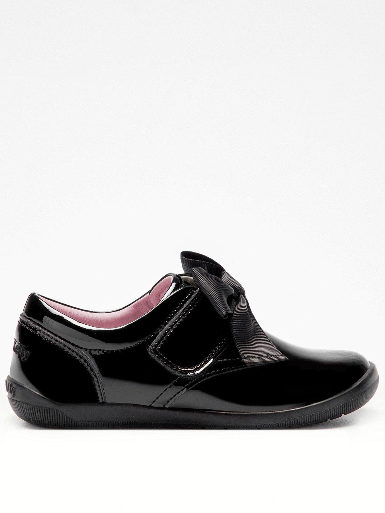 Lelli Kelly Elizabeth Bow School Shoe - Black, Black, Size 8 Younger