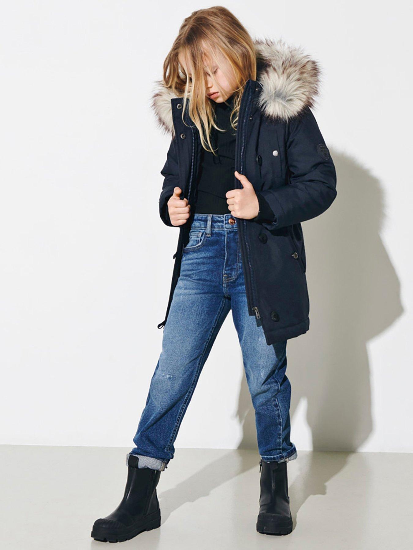 Only Kids Girls Parka Black Very