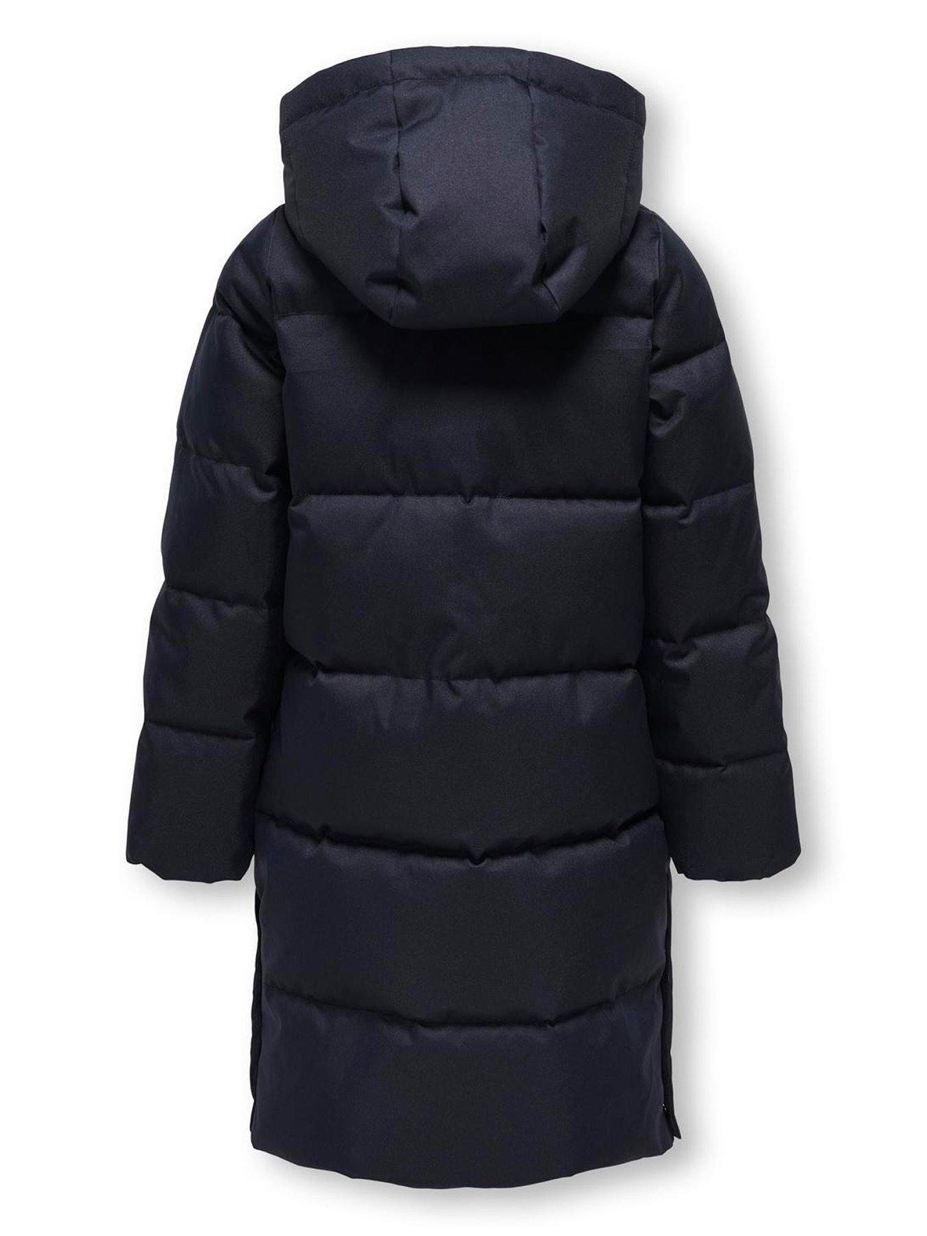 Image 3 of 3 of Only Kids Girls Irene Long Padded Coat - Navy