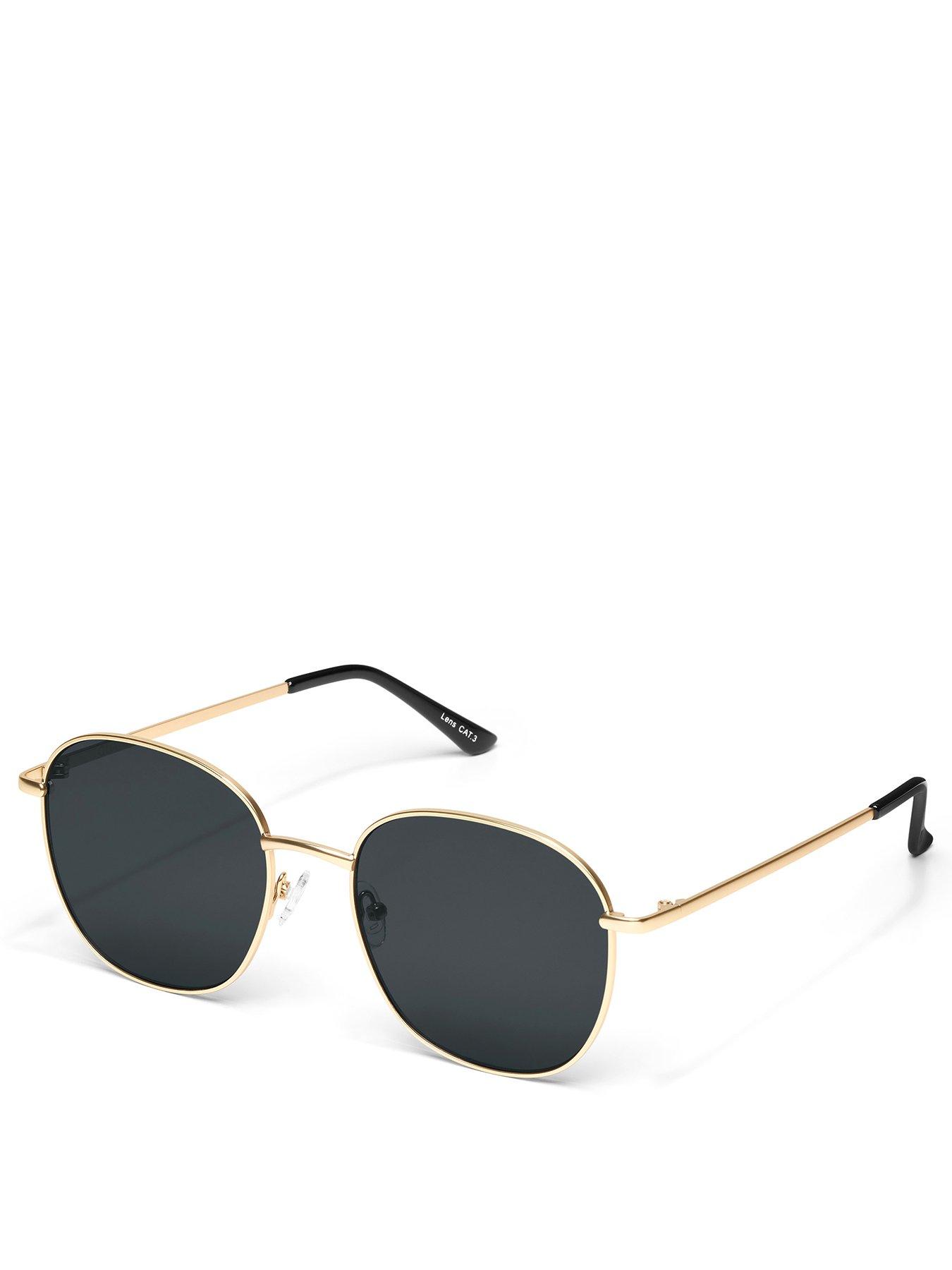 undefined Jezabell Round Aviator Sunglasses - Gold