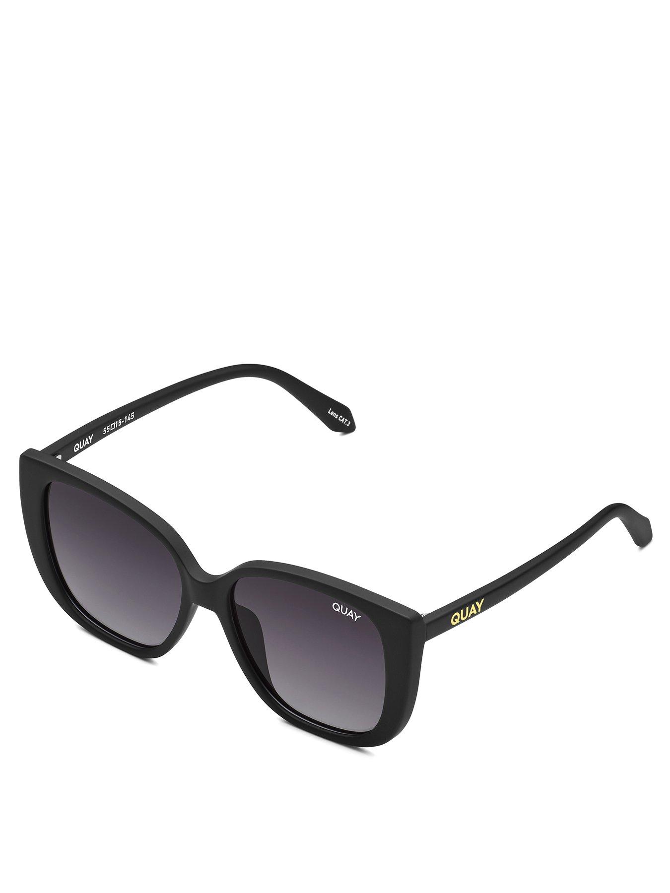 QUAY AUSTRALIA Ever After Oversized Cateye Sunglasses Black Very