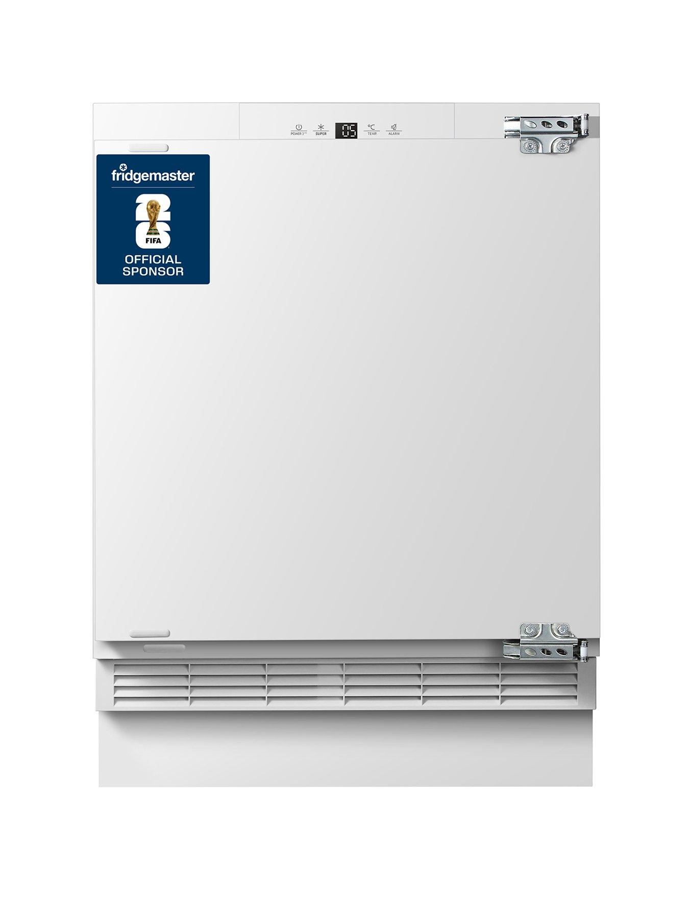 Fridgemaster MBUR60121E, 60cm integrated Undercounter Fridge with Ice box, Fixed hinge