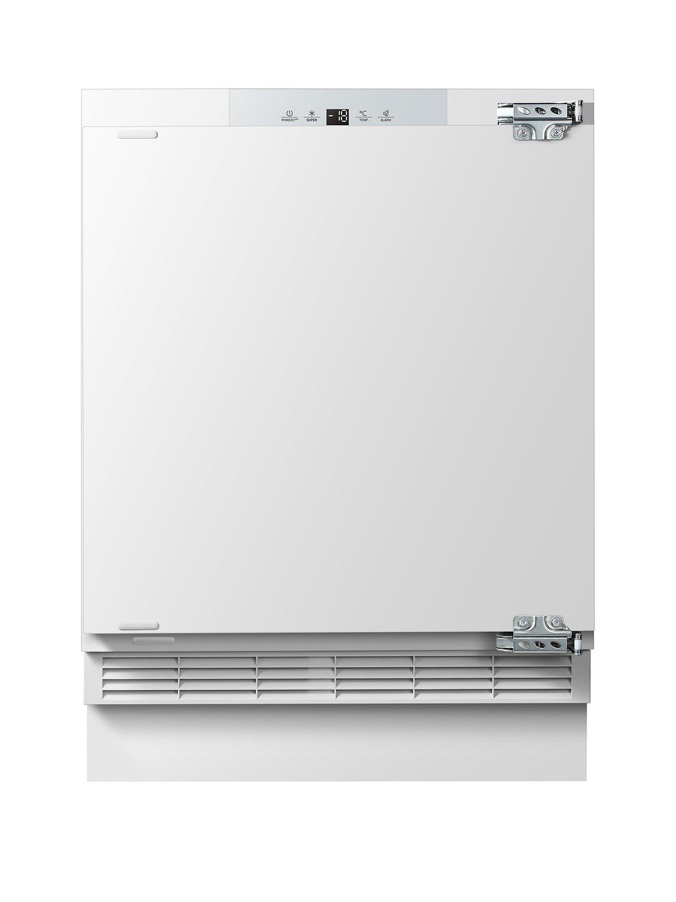 Fridgemaster MBUZ6097E, 60cm integrated Undercounter Freezer, Fixed hinge