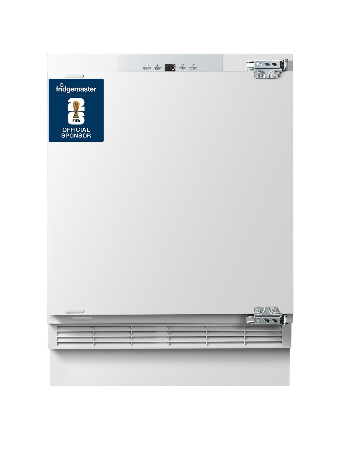 Fridgemaster MBUZ6097E, 60cm integrated Undercounter Freezer, Fixed hinge