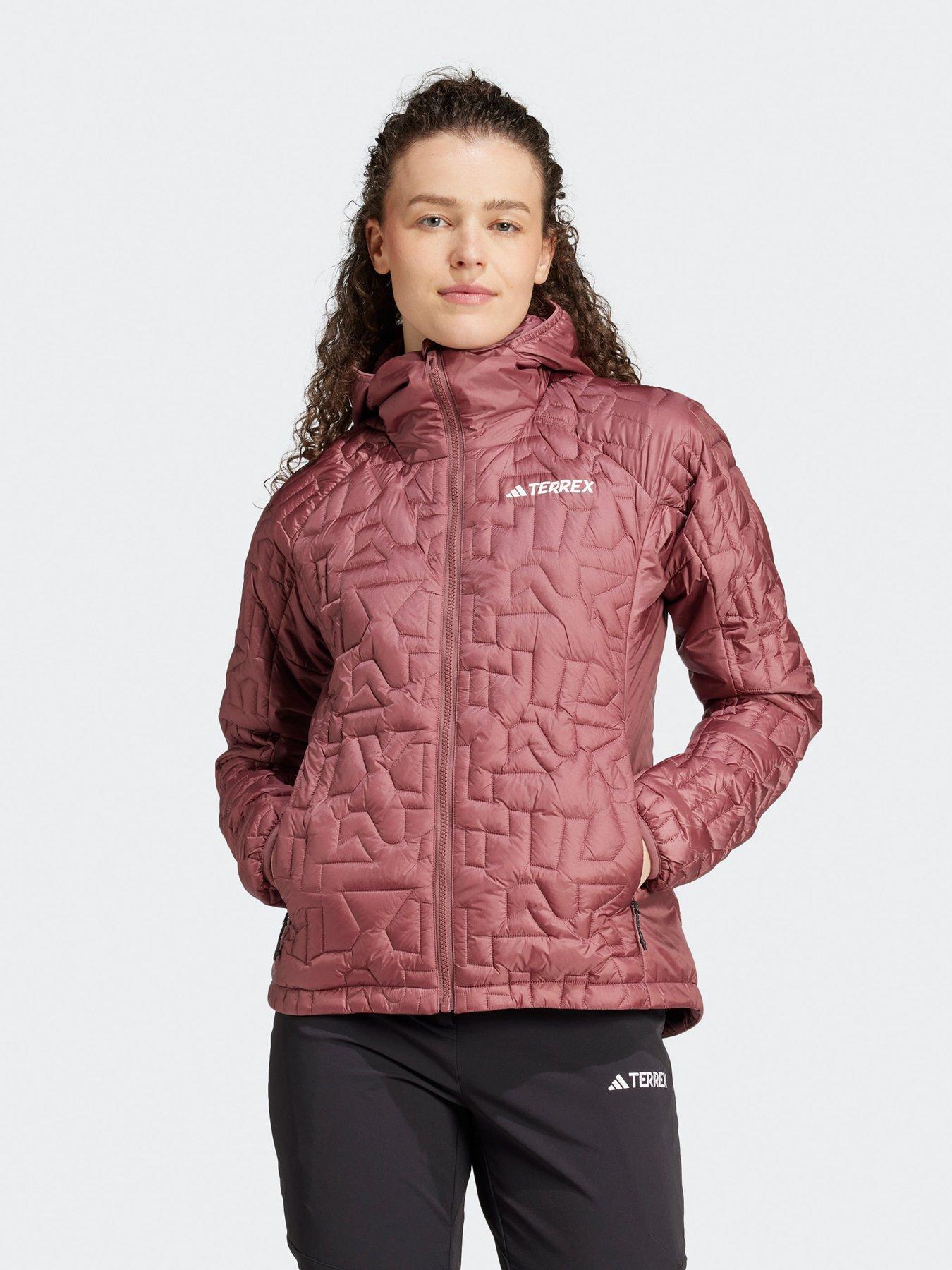 adidas Terrex Womens Xpr Lightly Filled Hiking Jacket, Quiet Crimson, Size S, Women