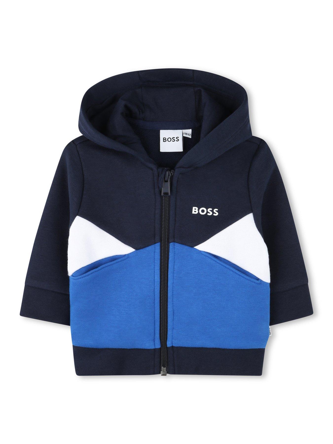 BOSS Baby Boys Colour Block Tracksuit Navy Very