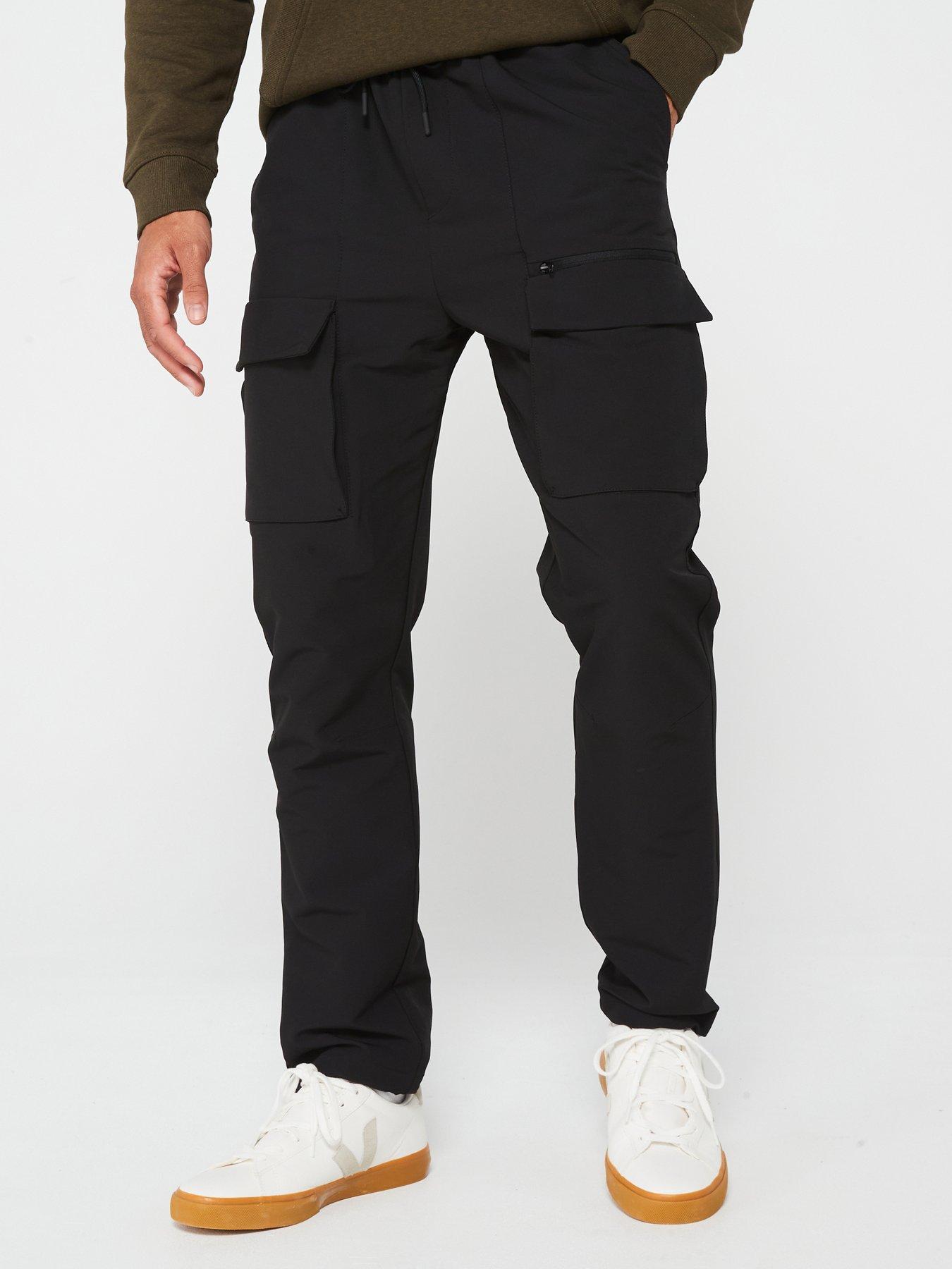 undefined Zip Pocket Cargo Trousers - Black