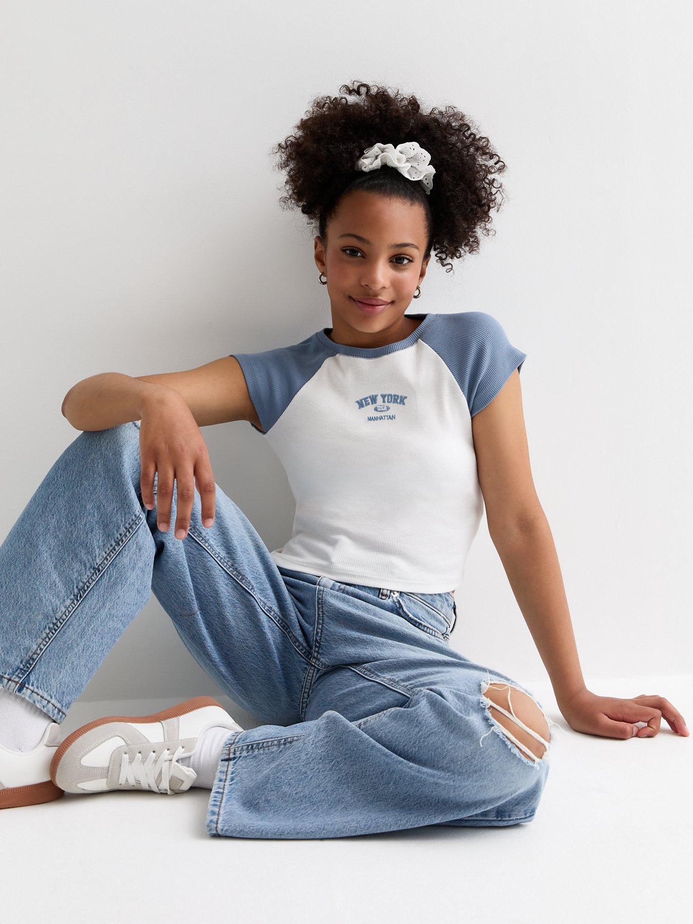 T-shirt Fille New Look - Âge 10-11 Ans - Occasion En Très Bon état