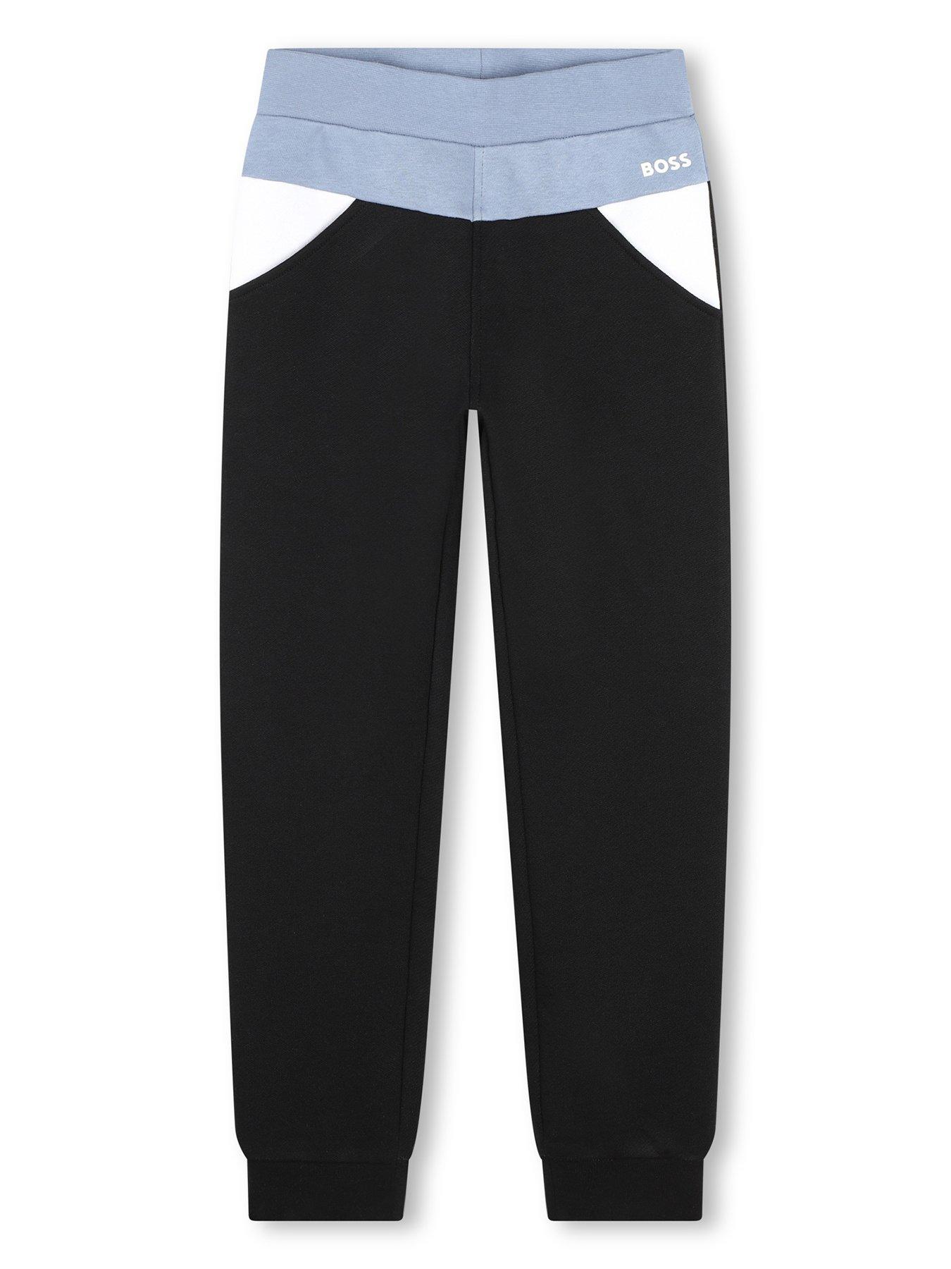 undefined Boys Colourblock Jog Pants - Black