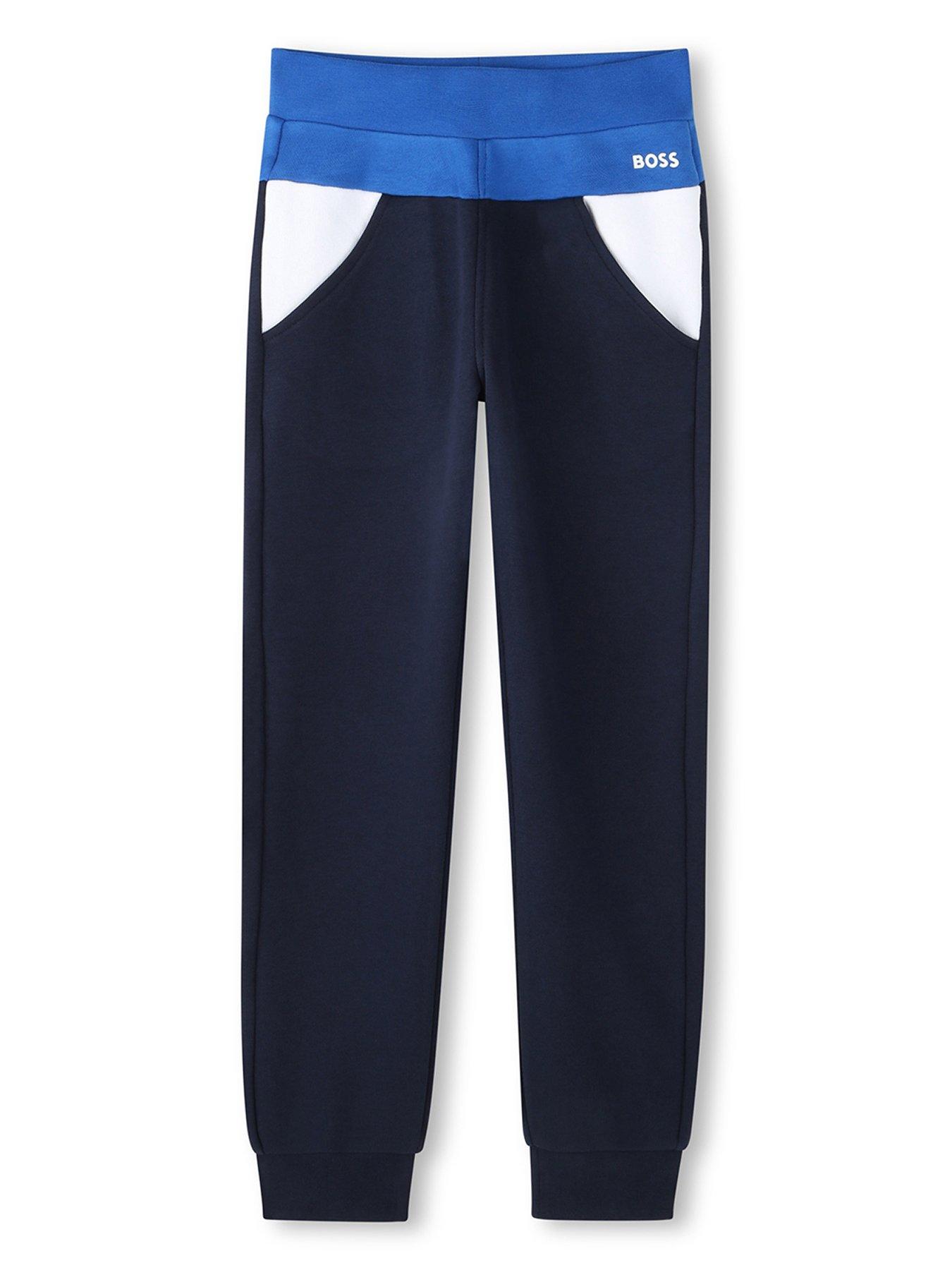 undefined Boys Colourblock Jog Pants - Navy