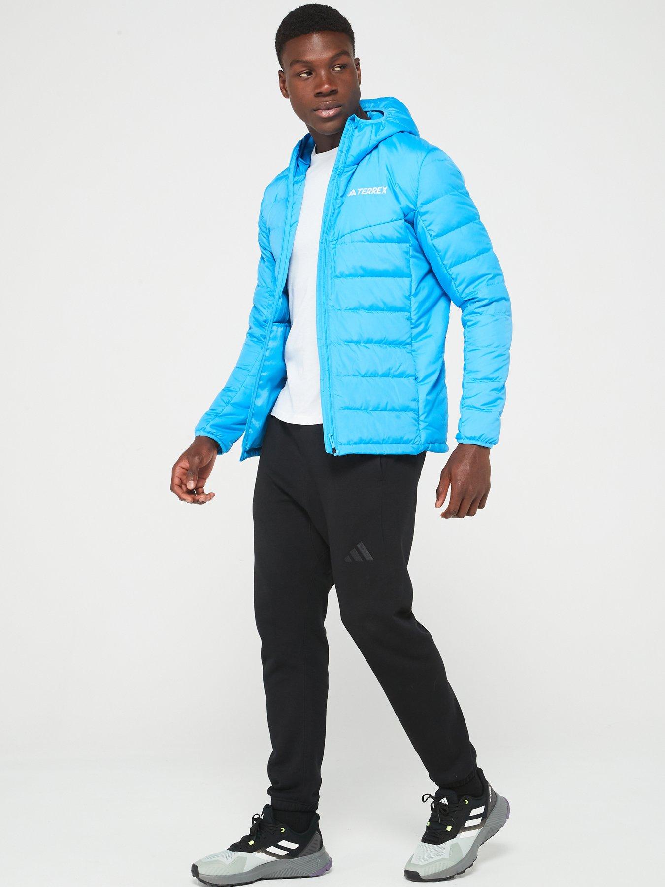 Image 3 of 4 of adidas Terrex Mens Mountain Down Hoooded Jacket -blue