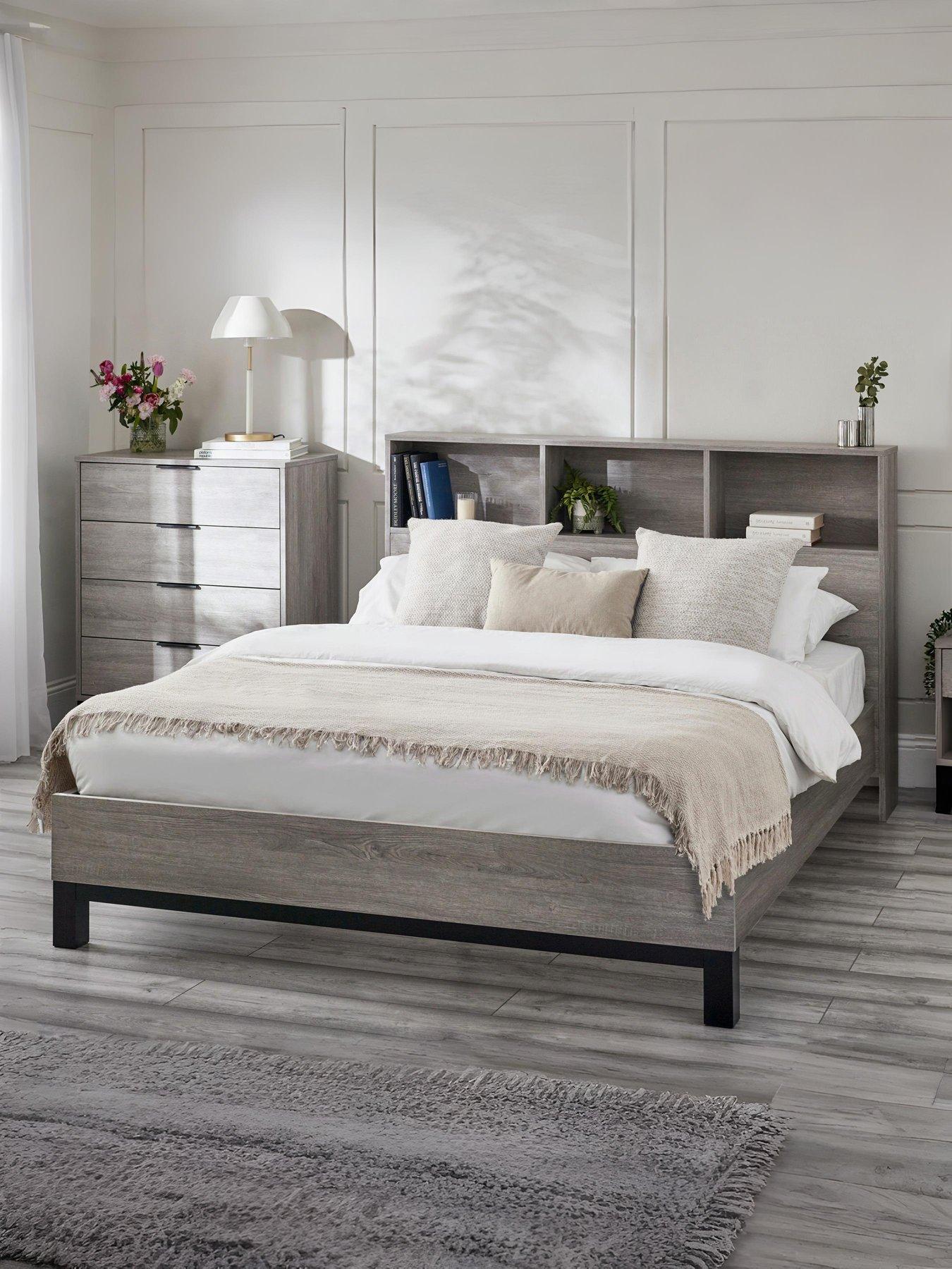 undefined Bali Bookcase Headboard Bed, 135cm