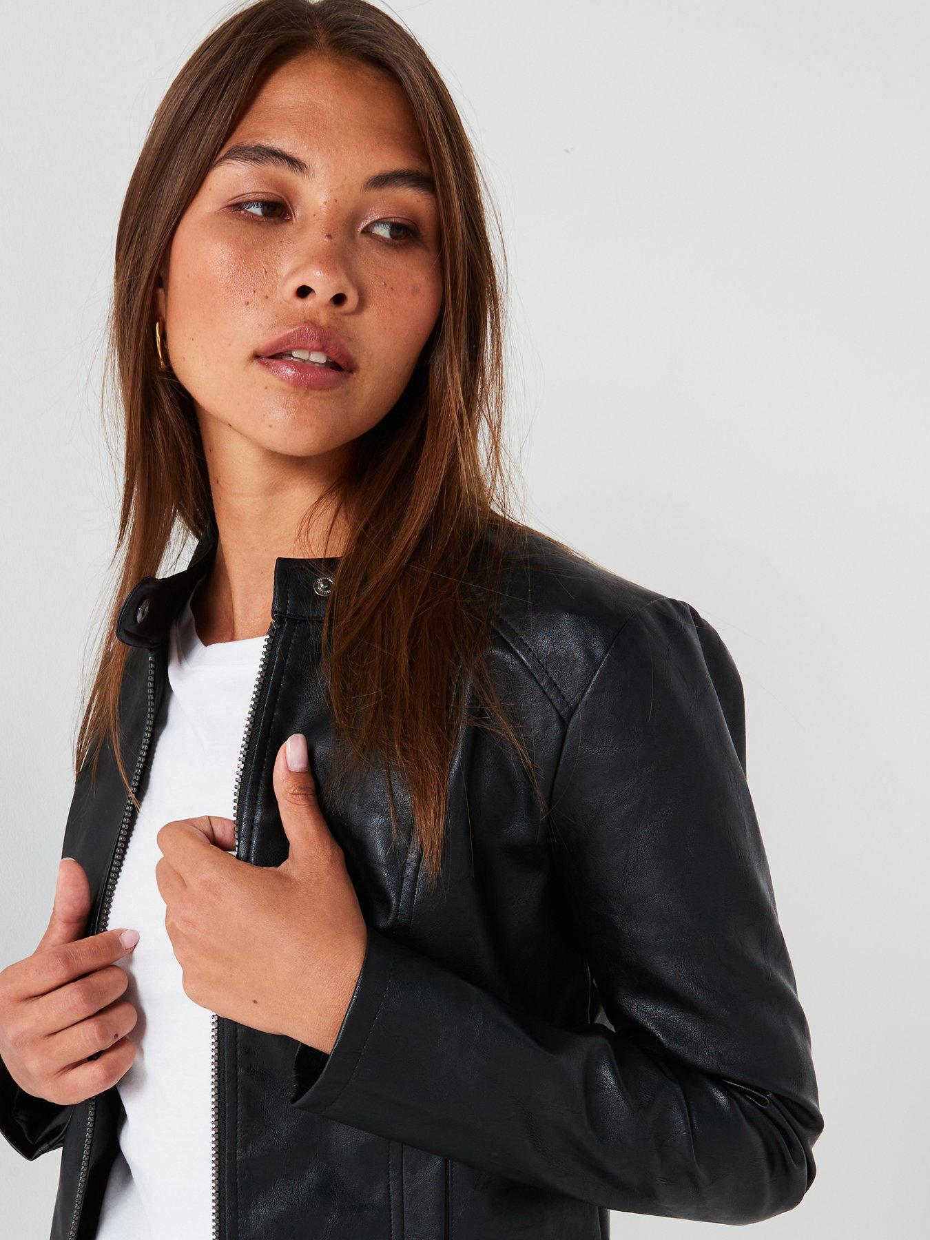 Jdy faux leather jacket sale