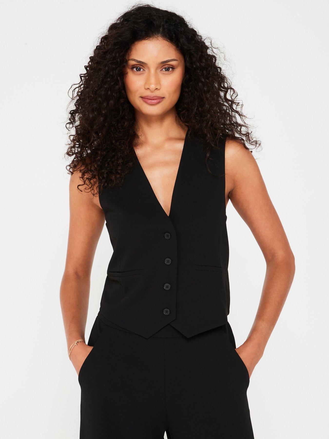 undefined Tailored Waistcoat - Black