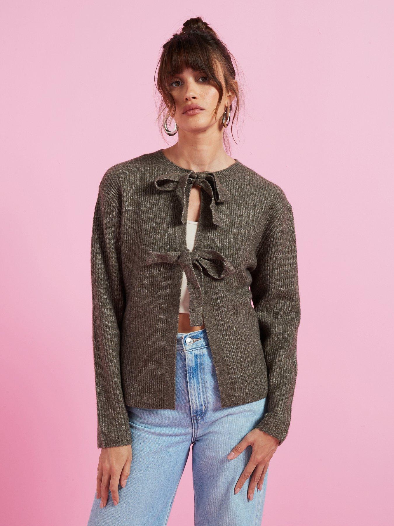 undefined Reversible Tie Knitted Jumper - Brown