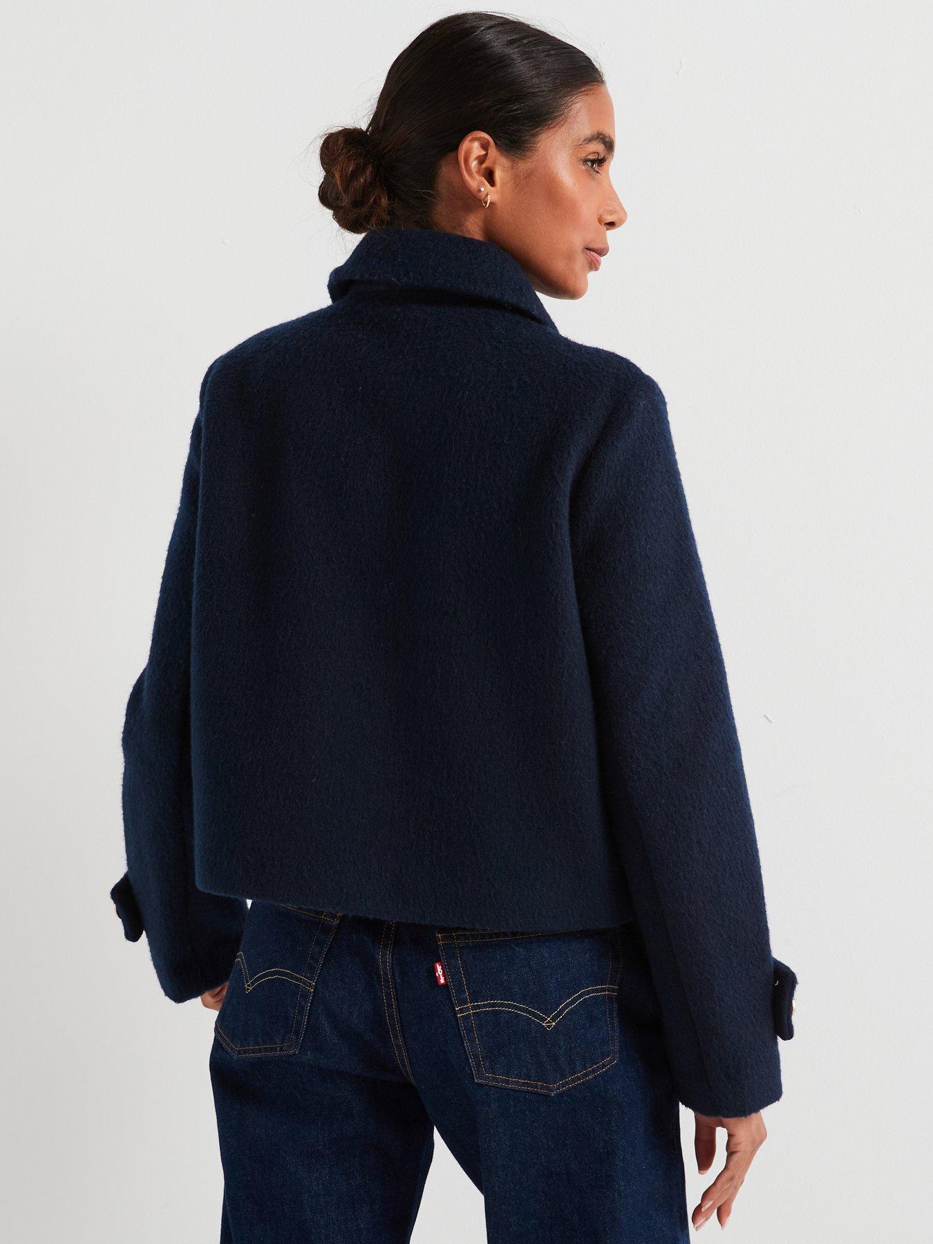 Image 2 of 6 of Vero Moda Short Button Detail Jacket - Navy