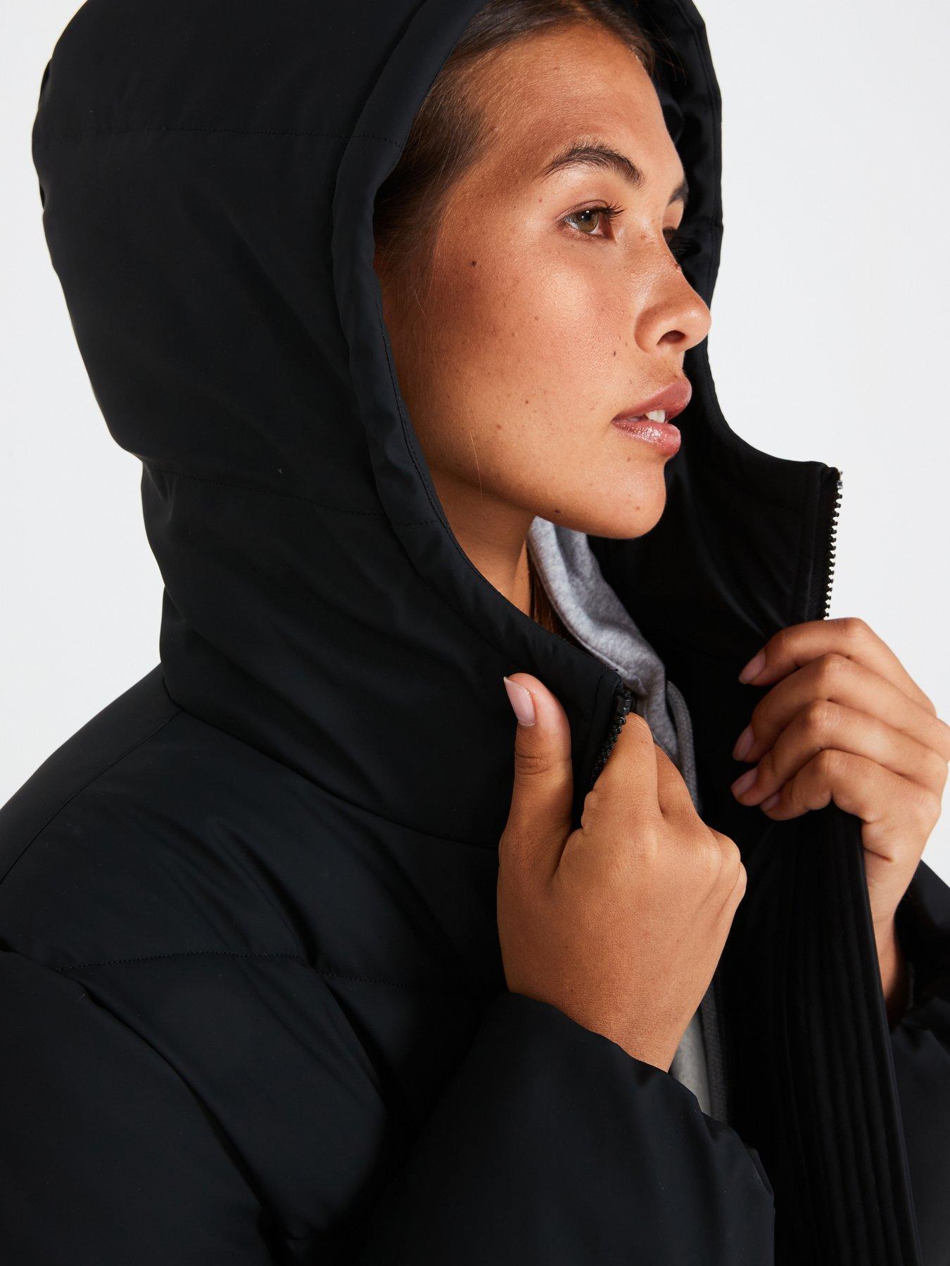 Image 4 of 6 of JDY Padded Longline Coat - Black