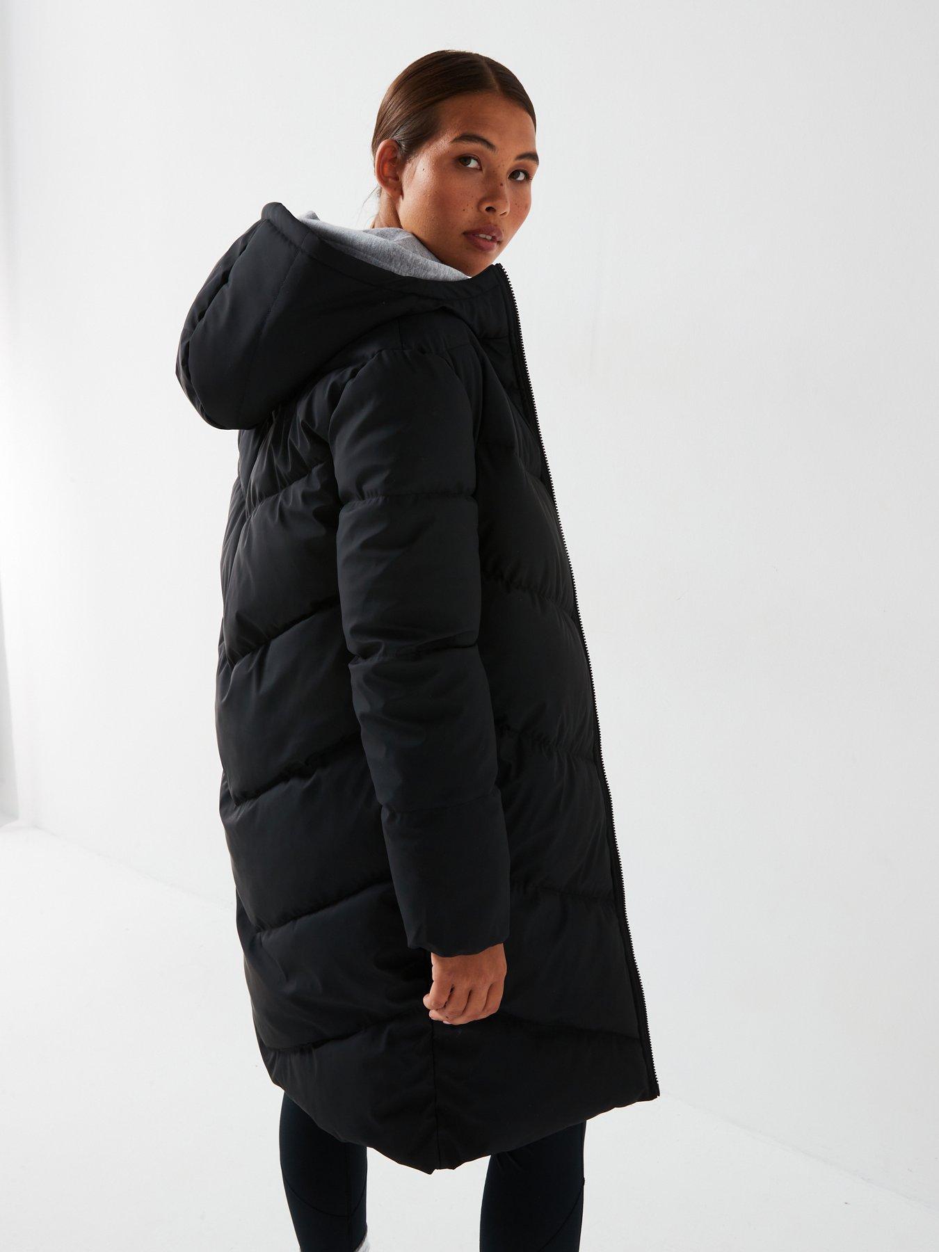 Image 5 of 6 of JDY Padded Longline Coat - Black