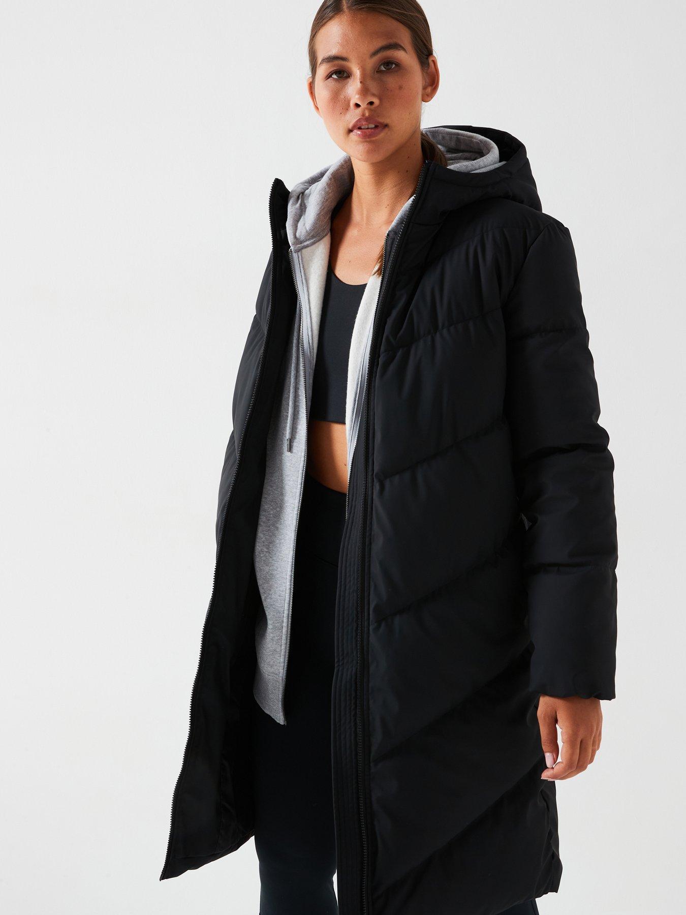 Image 6 of 6 of JDY Padded Longline Coat - Black