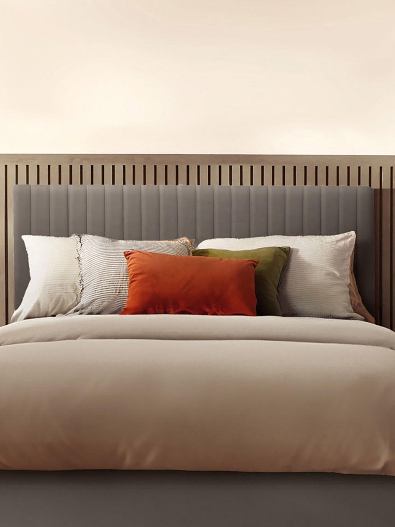 Product photograph of Silentnight Velvet Dusk Headboard - Charcoal from very.co.uk