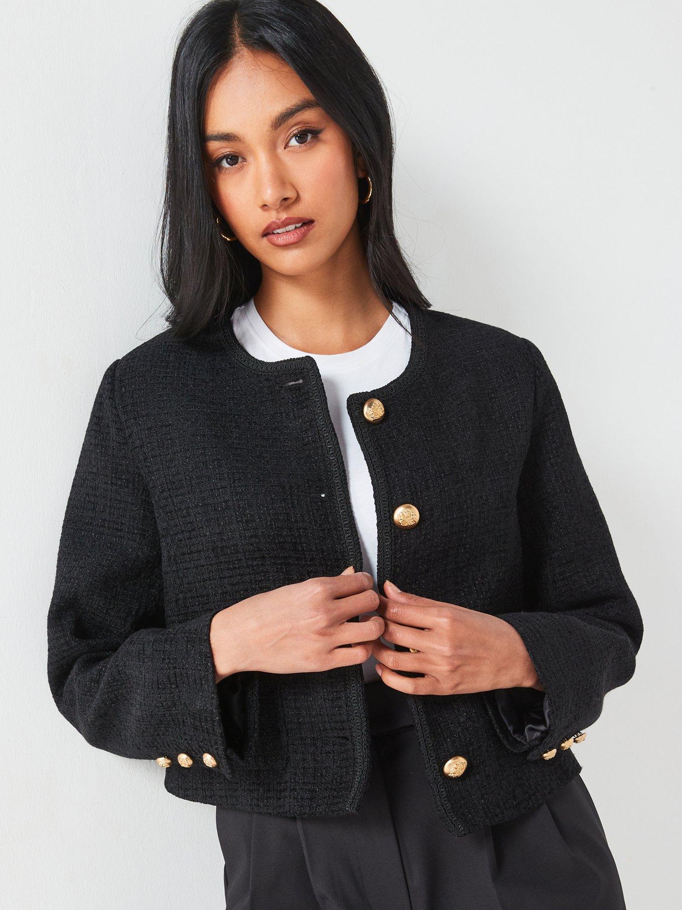 undefined Boucle Trophy Jacket – Black