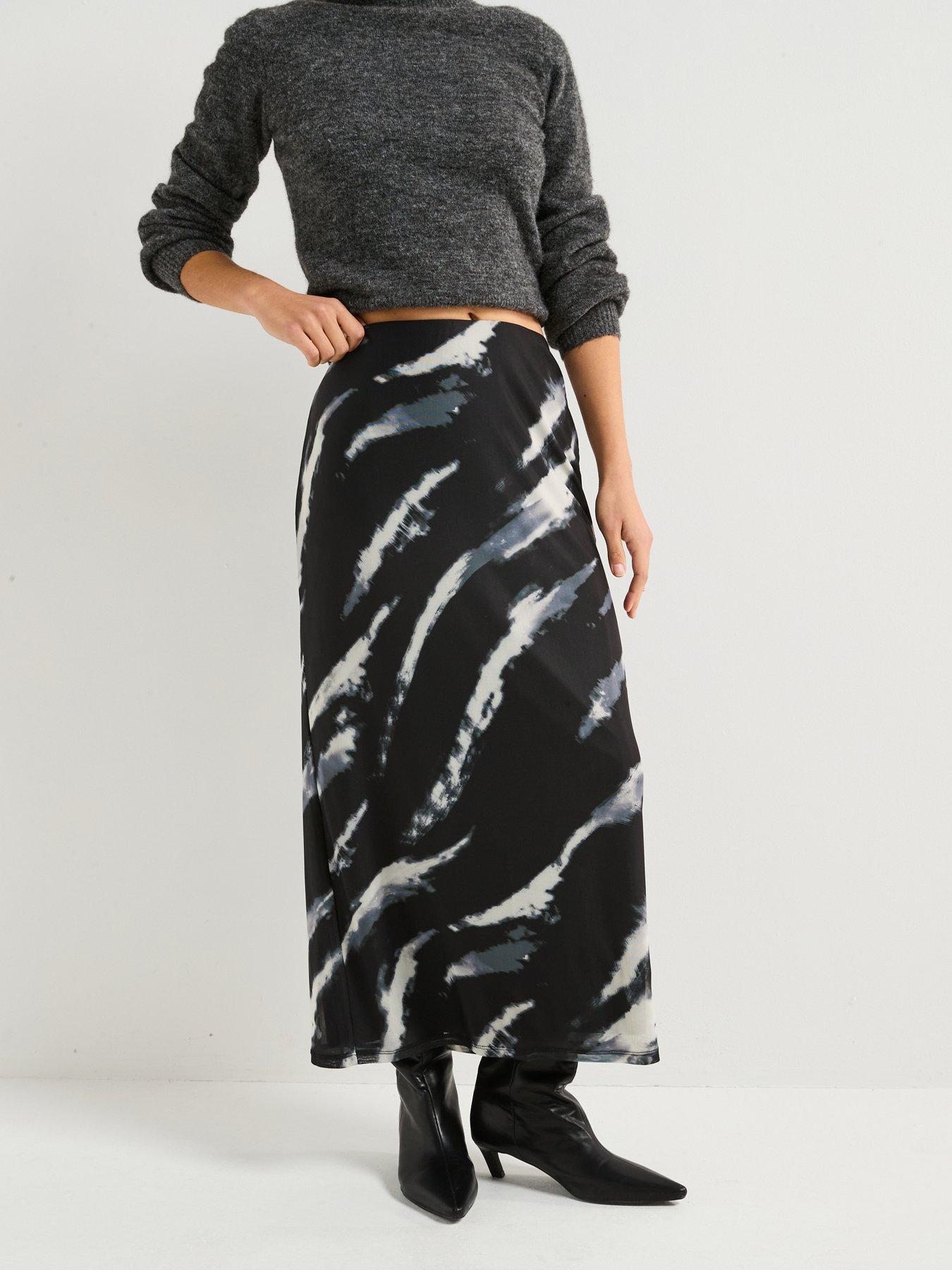 Zebra satin skirt main image 0