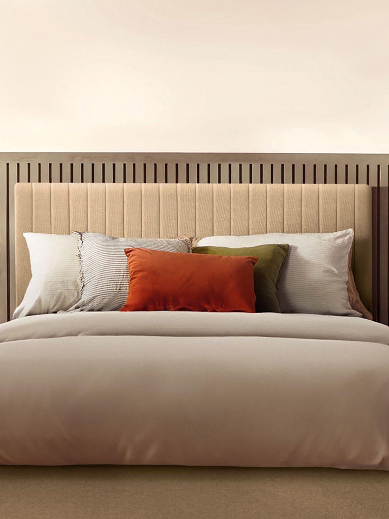 Product photograph of Silentnight Dusk Headboard - Woven - Sandstone from very.co.uk
