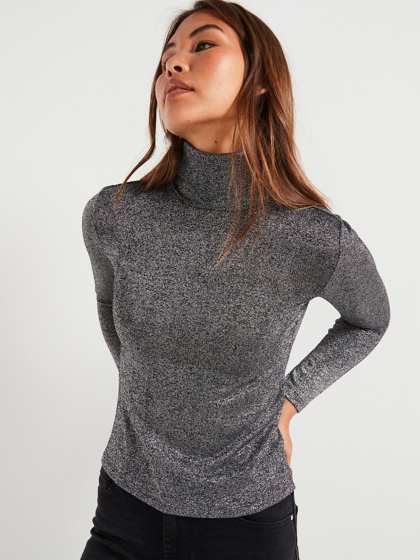 Polo neck long sleeve top hotsell