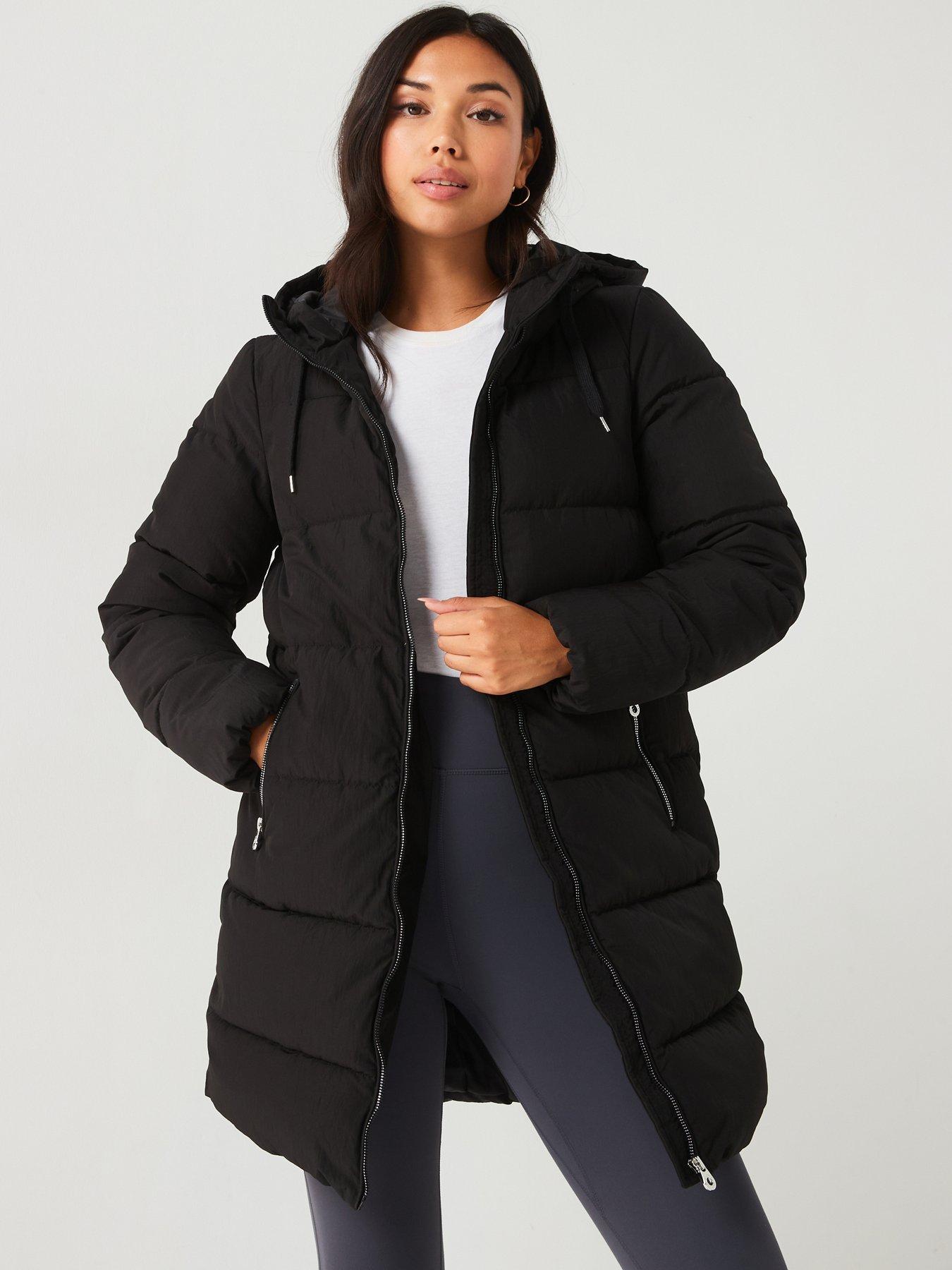 Only Longline Padded Coat Black