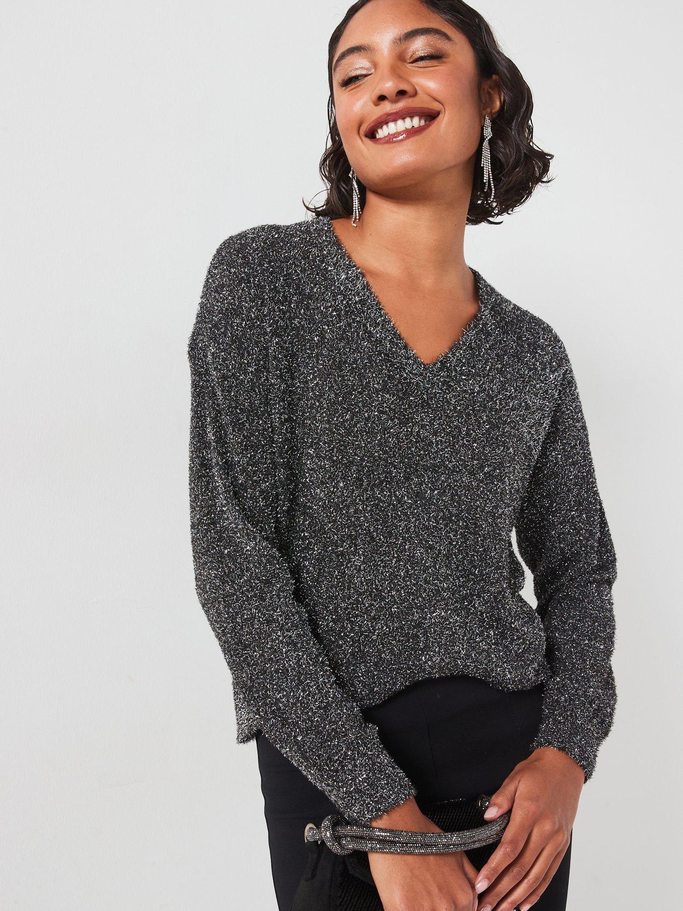 Maglia Glitter Vila Highneck - Collo Alto E Maniche Lunghe, Un Tocco Glam Per L'autunno